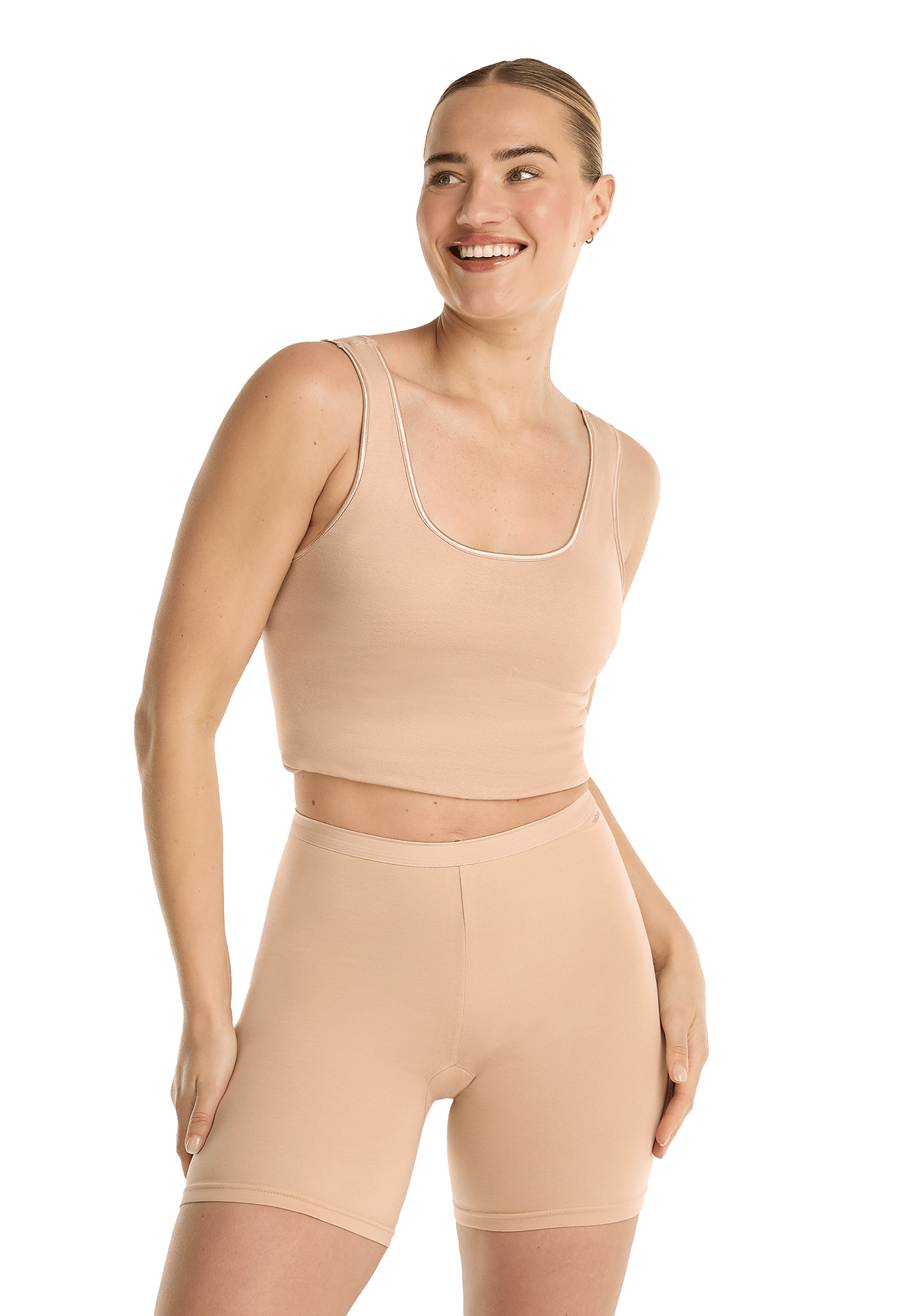 long shorts beige 2 pack