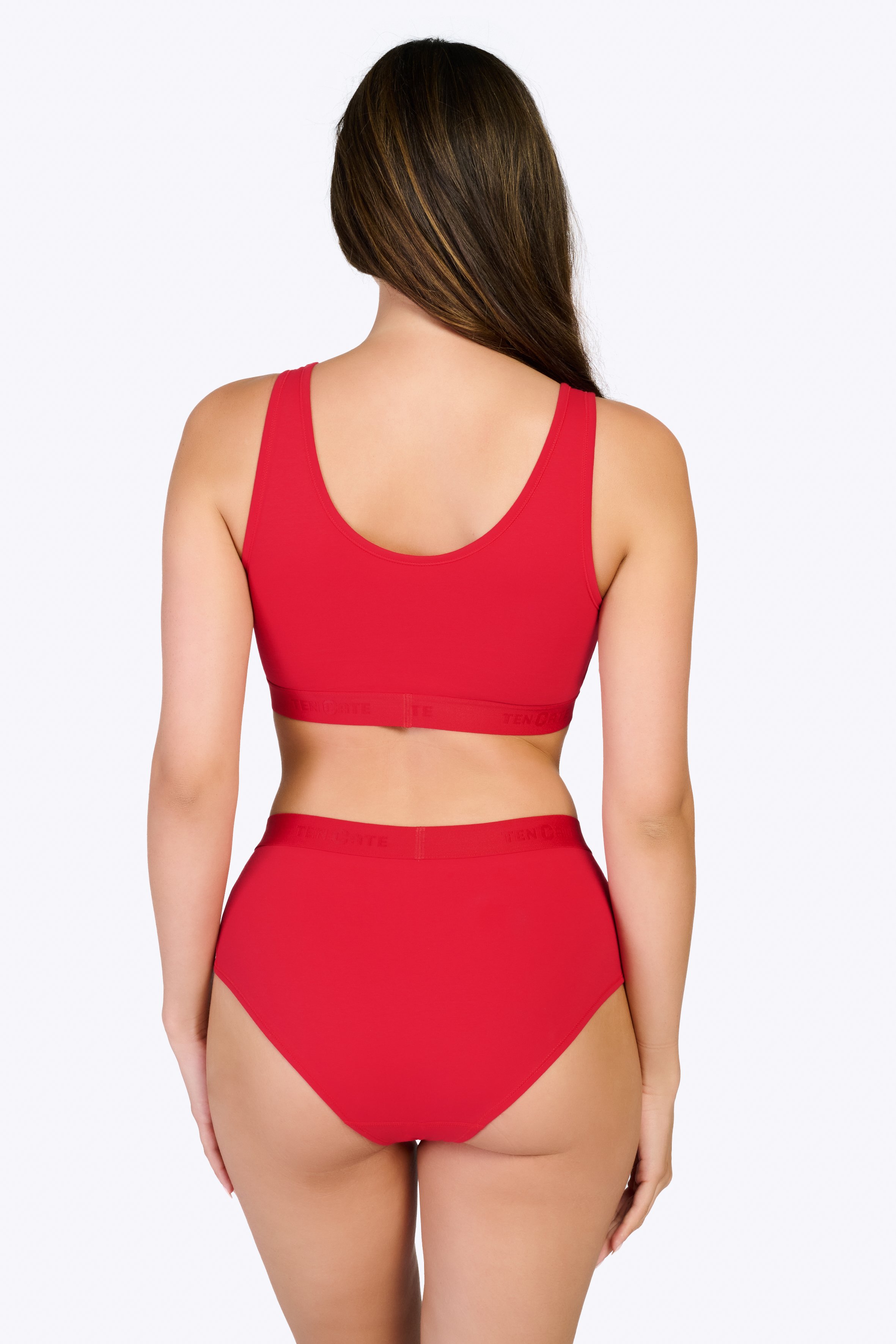 Bra top 2-pack rood/zwart 