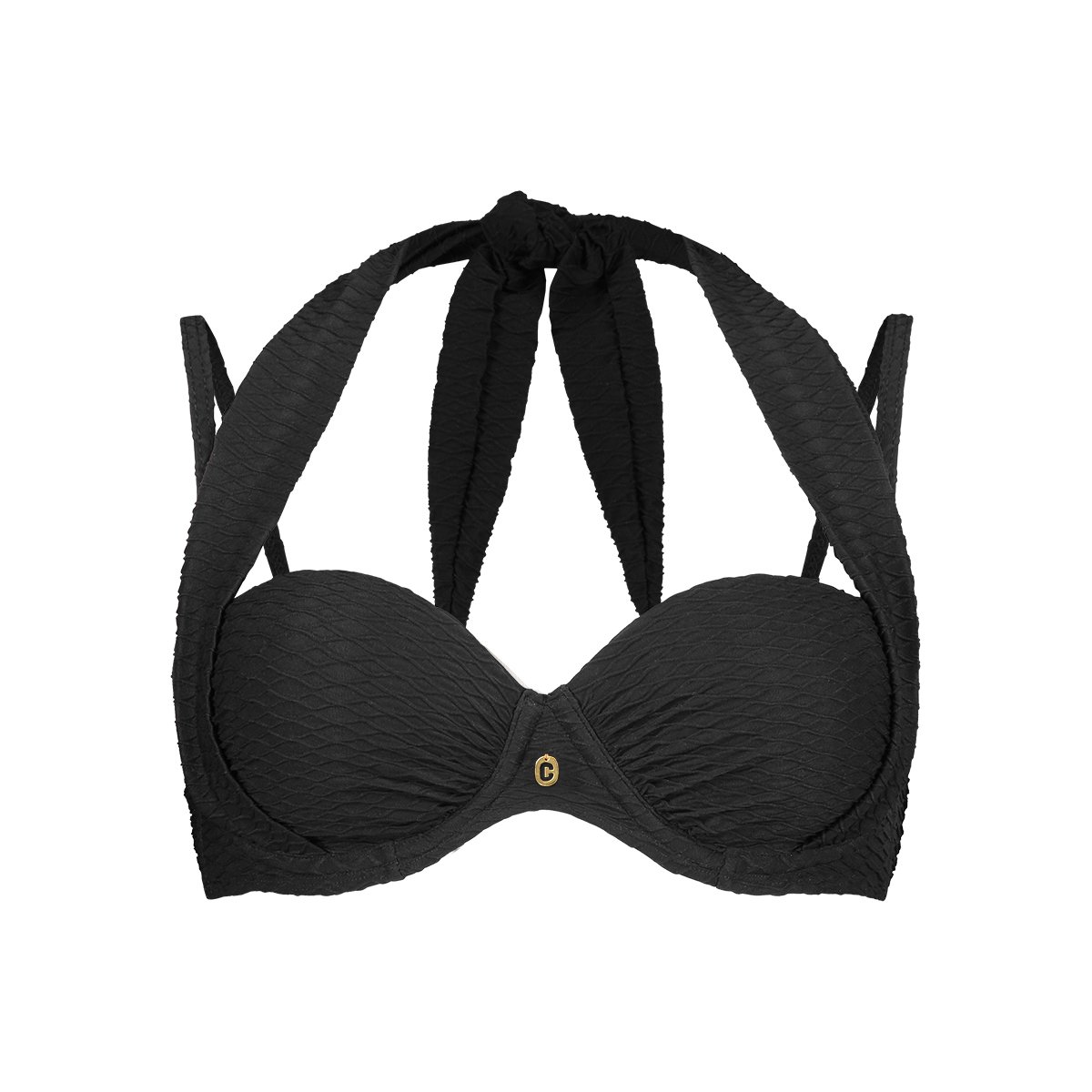 multiway bikini top black snake maat 40C (80C)