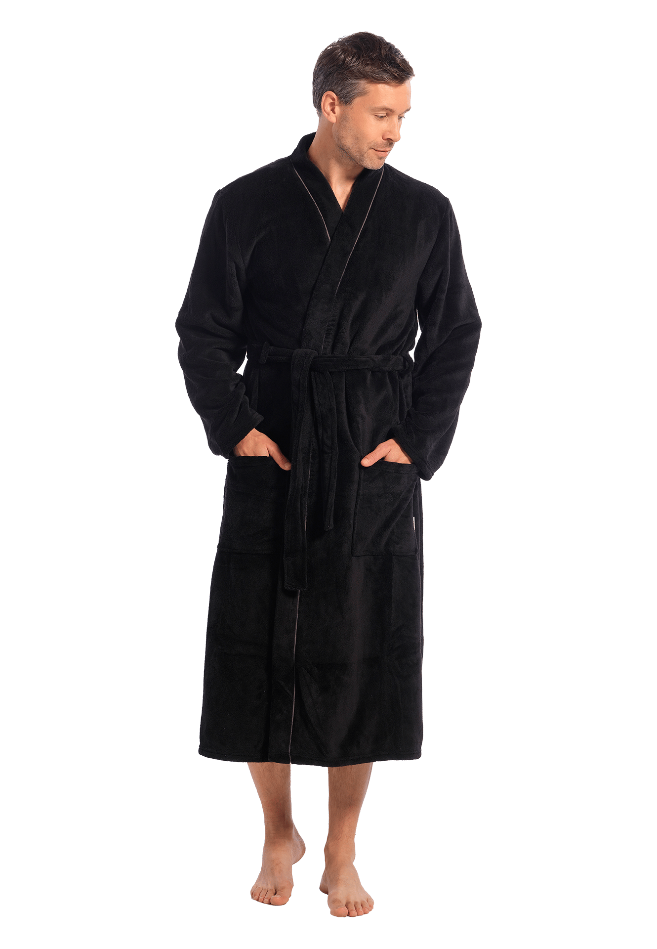 Badjas zwart maat XL