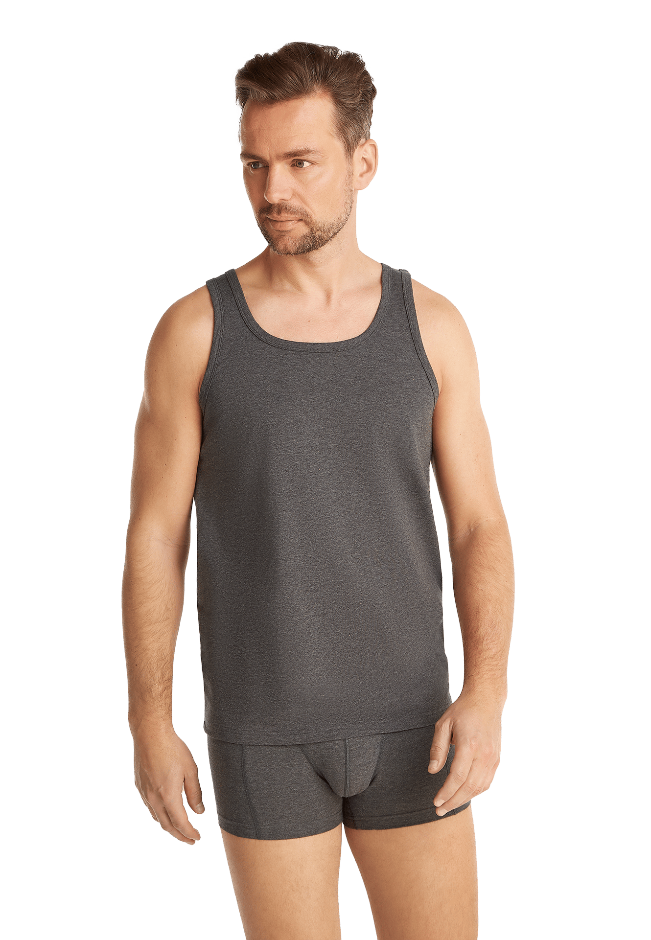 2 Pack Basics Heren singlet 32324 Biologisch katoenen heren onderhemd hemd heren