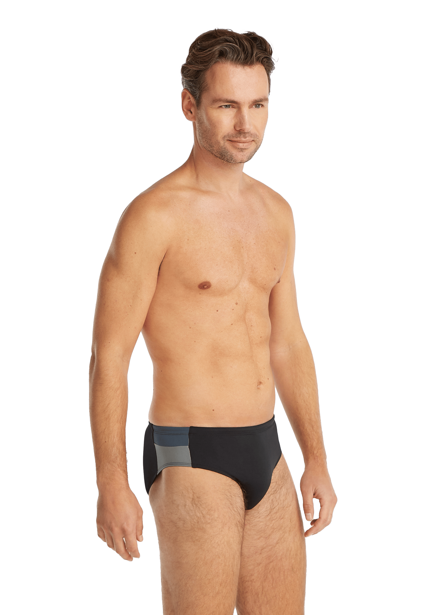 Swim brief nero / grey maat S