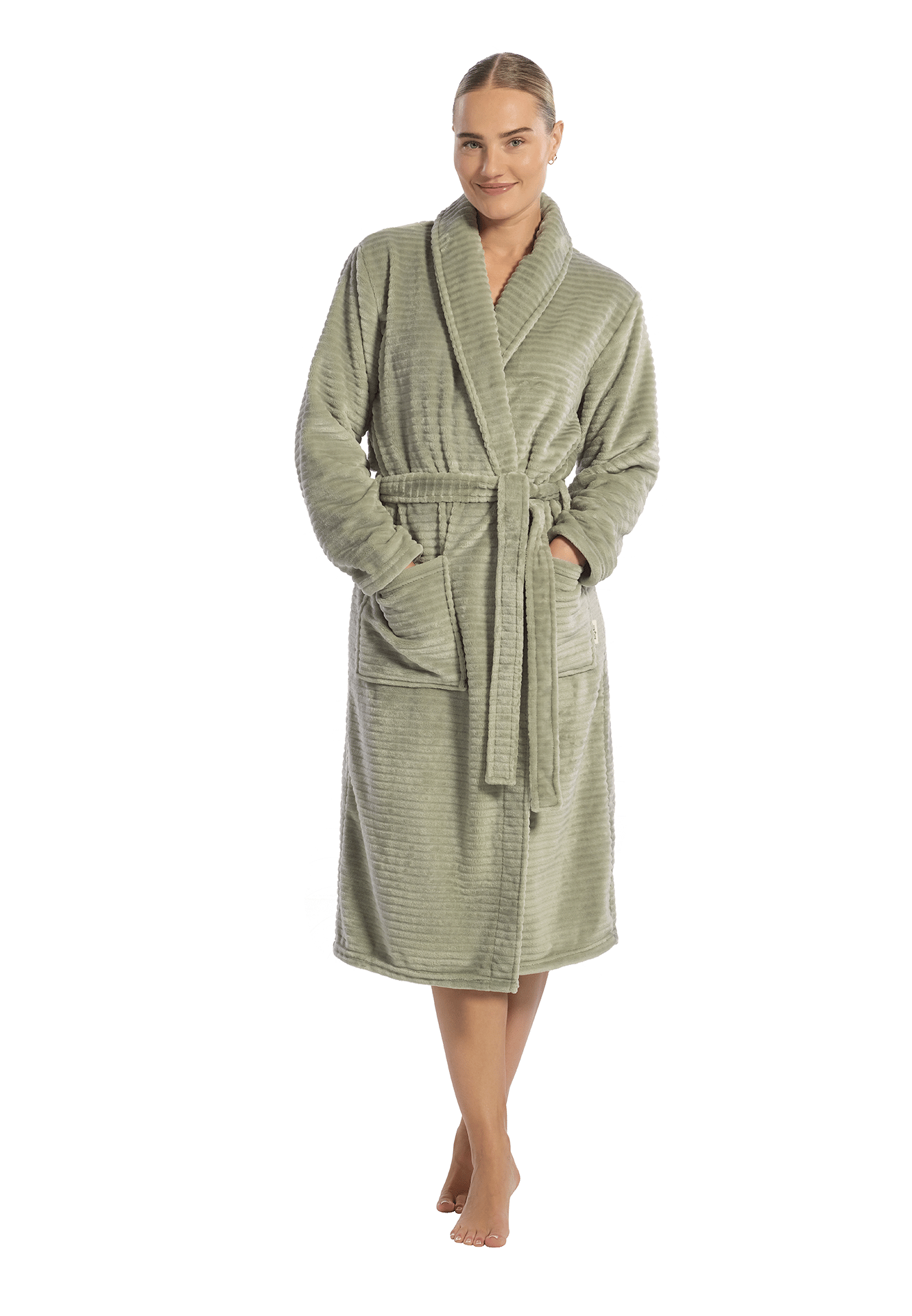Badjas minty green maat XL
