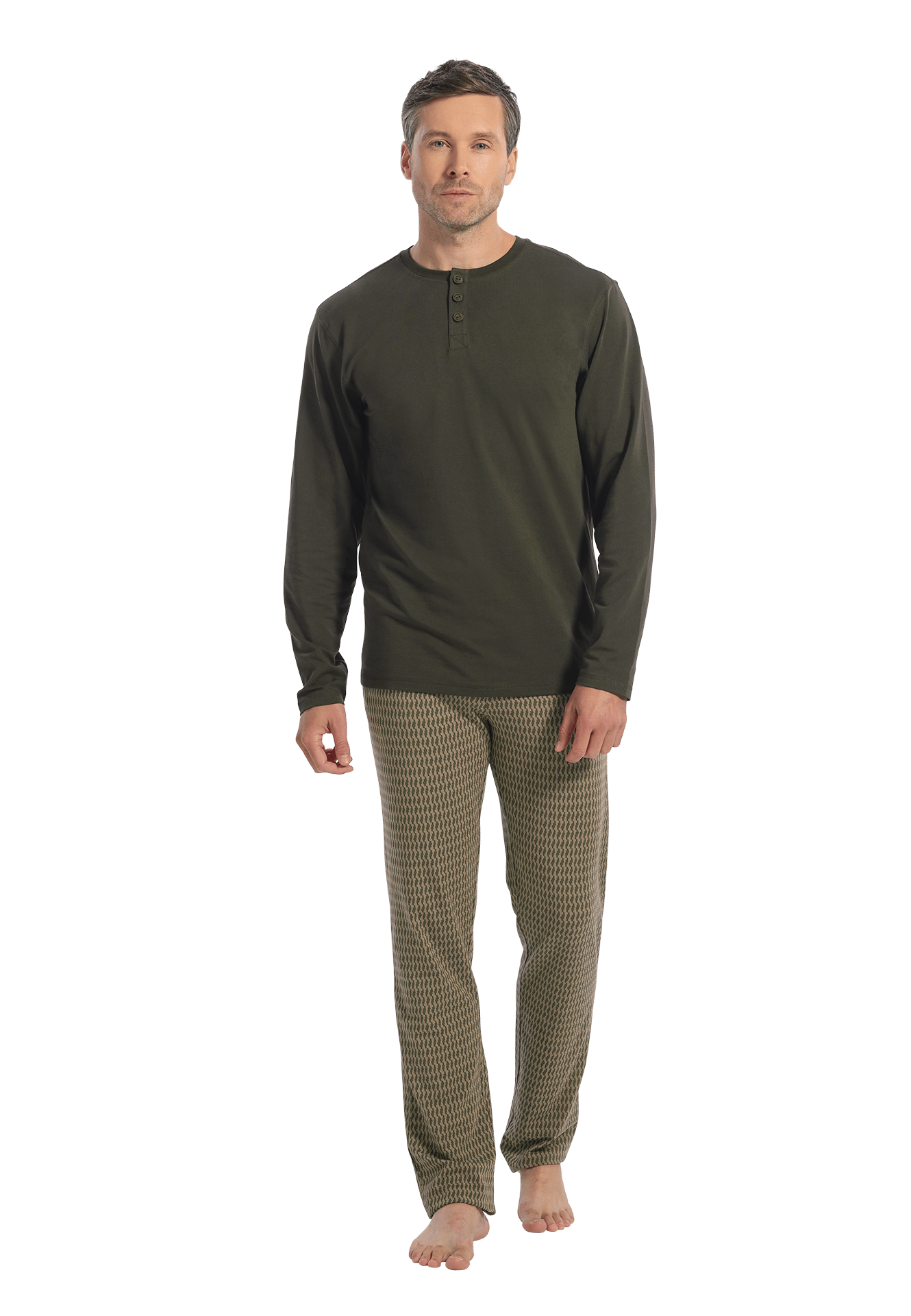 Pyjama set green graphic maat 2XL