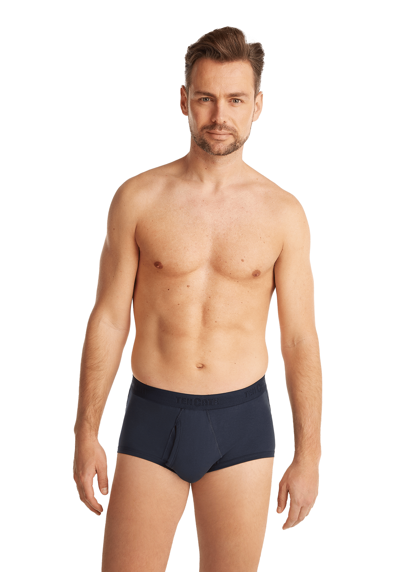 2 Pack Classic slip heren met gulp 32320 Heren ondergoed met sluiting Biologisch katoen
