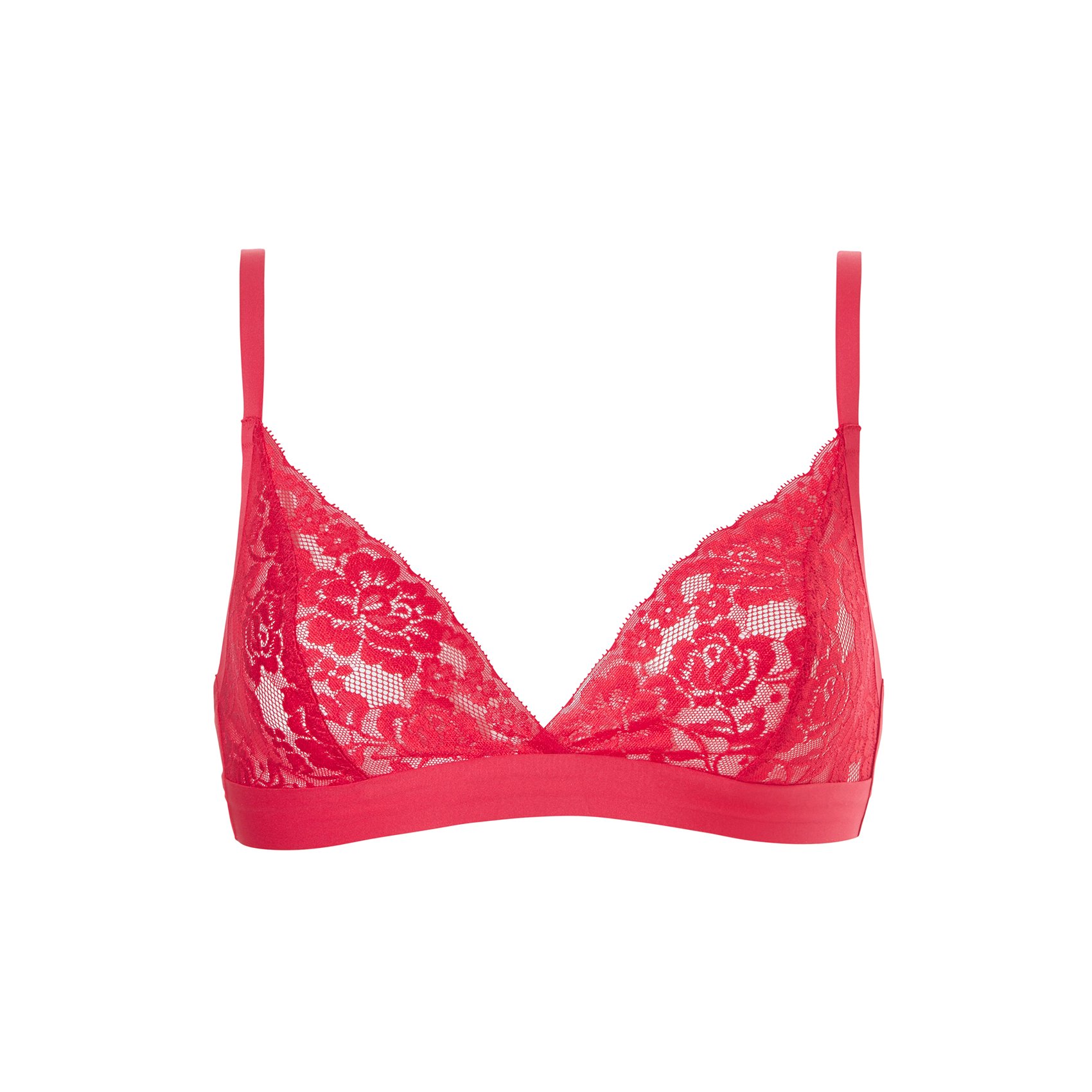 bralette met kant rood maat XL