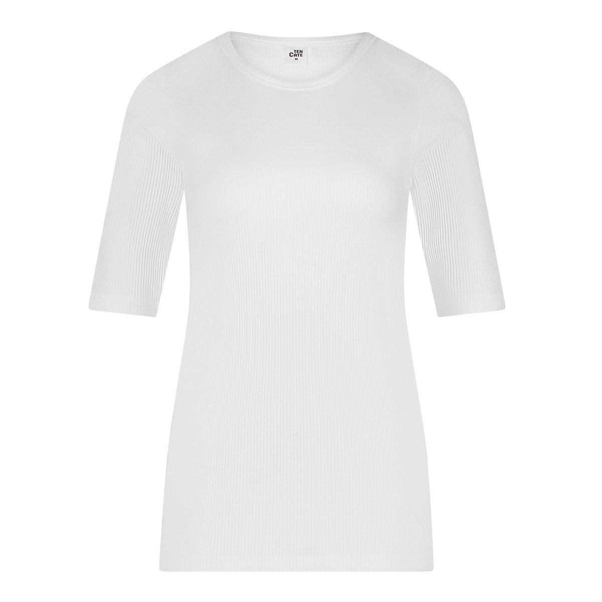 Thermo T-shirt snow white rib maat M