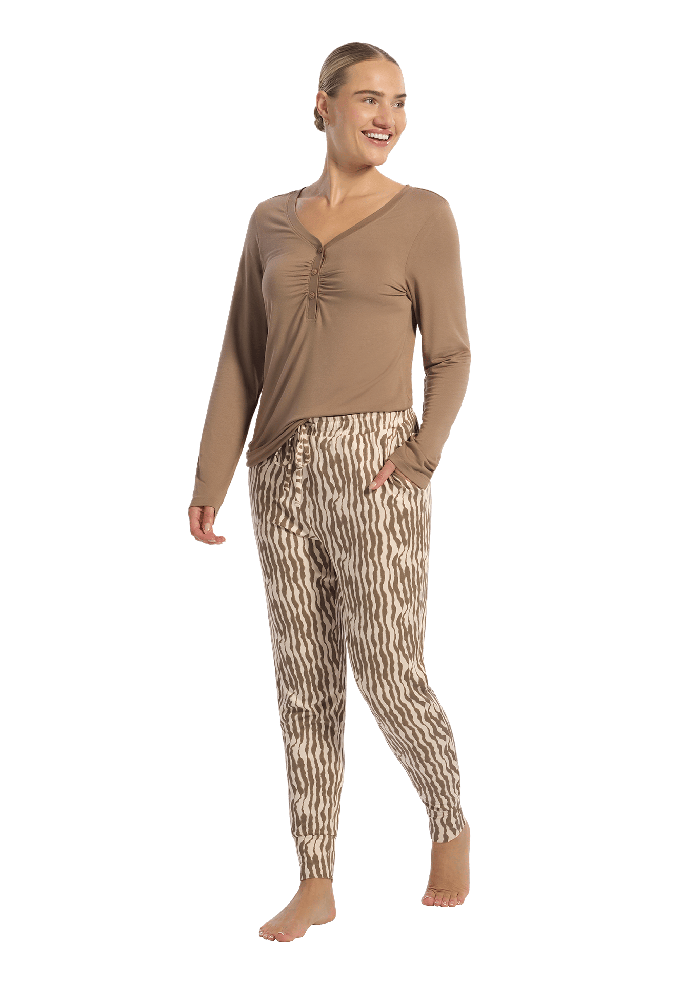 Pyjama set faded lines maat L