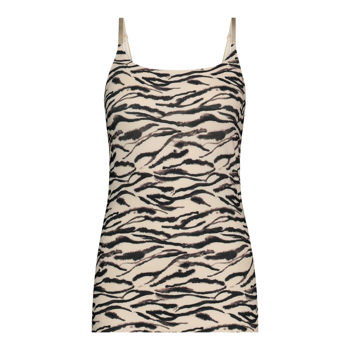 Spaghetti top zebra mauve maat S