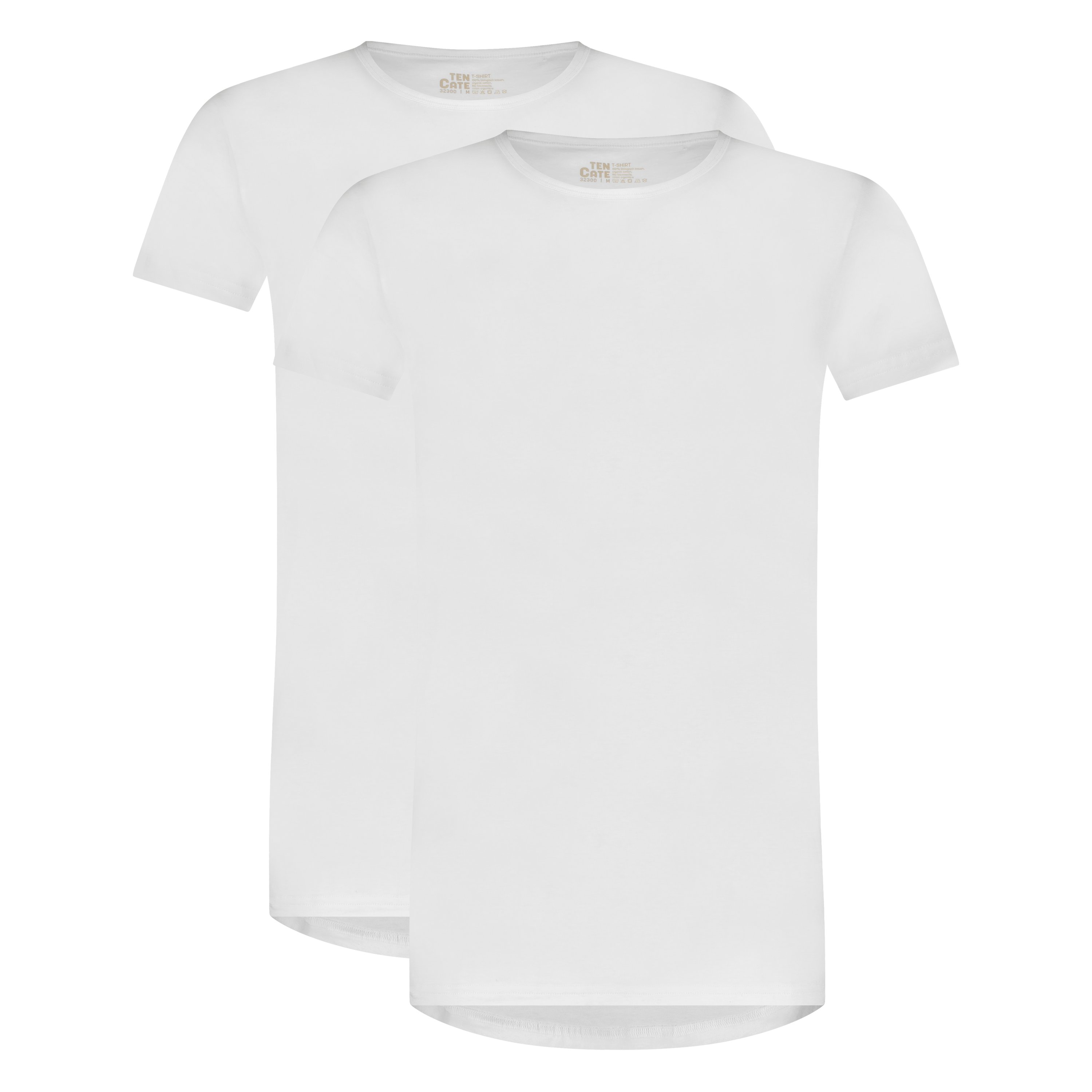 2 Pack heren ondershirt 32300 100% Biologisch katoenen basic ondershirts voor mannen Wit