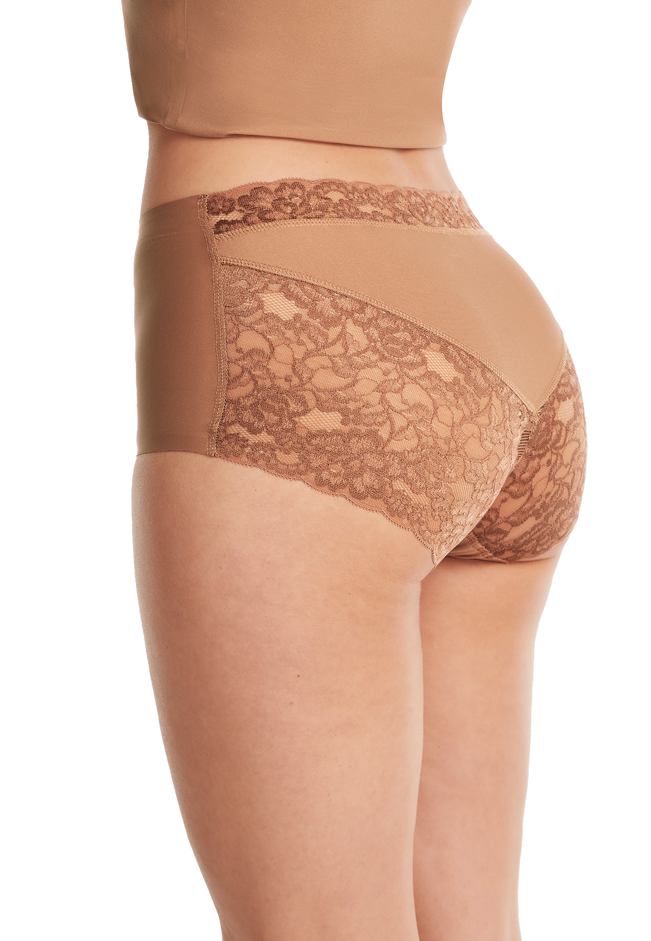 Dames secrets kanten taille slip Invisible Colours Kanten hoge dames maxi slip naadloos