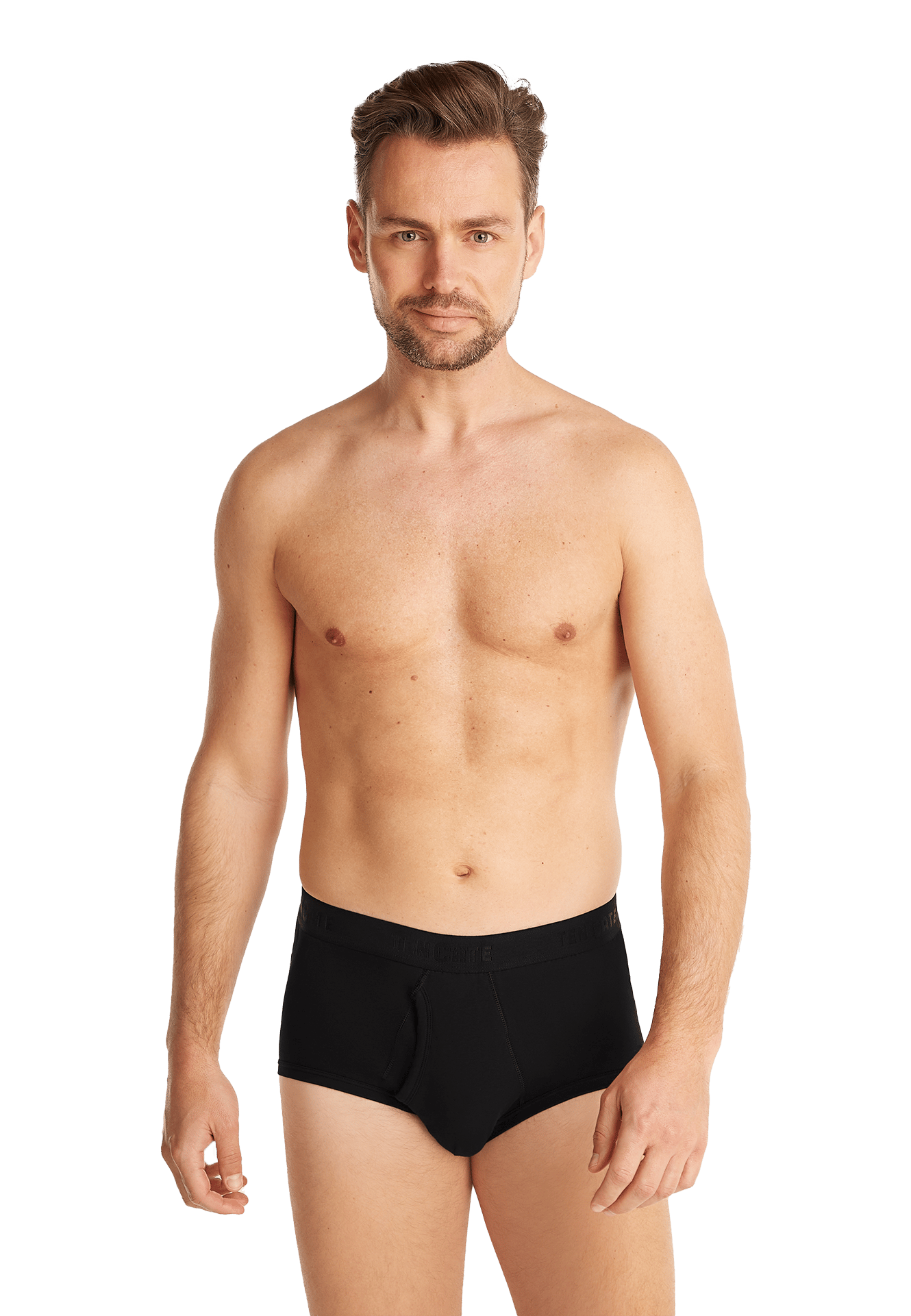 2 Pack Classic slip heren met gulp 32320 Heren ondergoed met sluiting Biologisch katoen