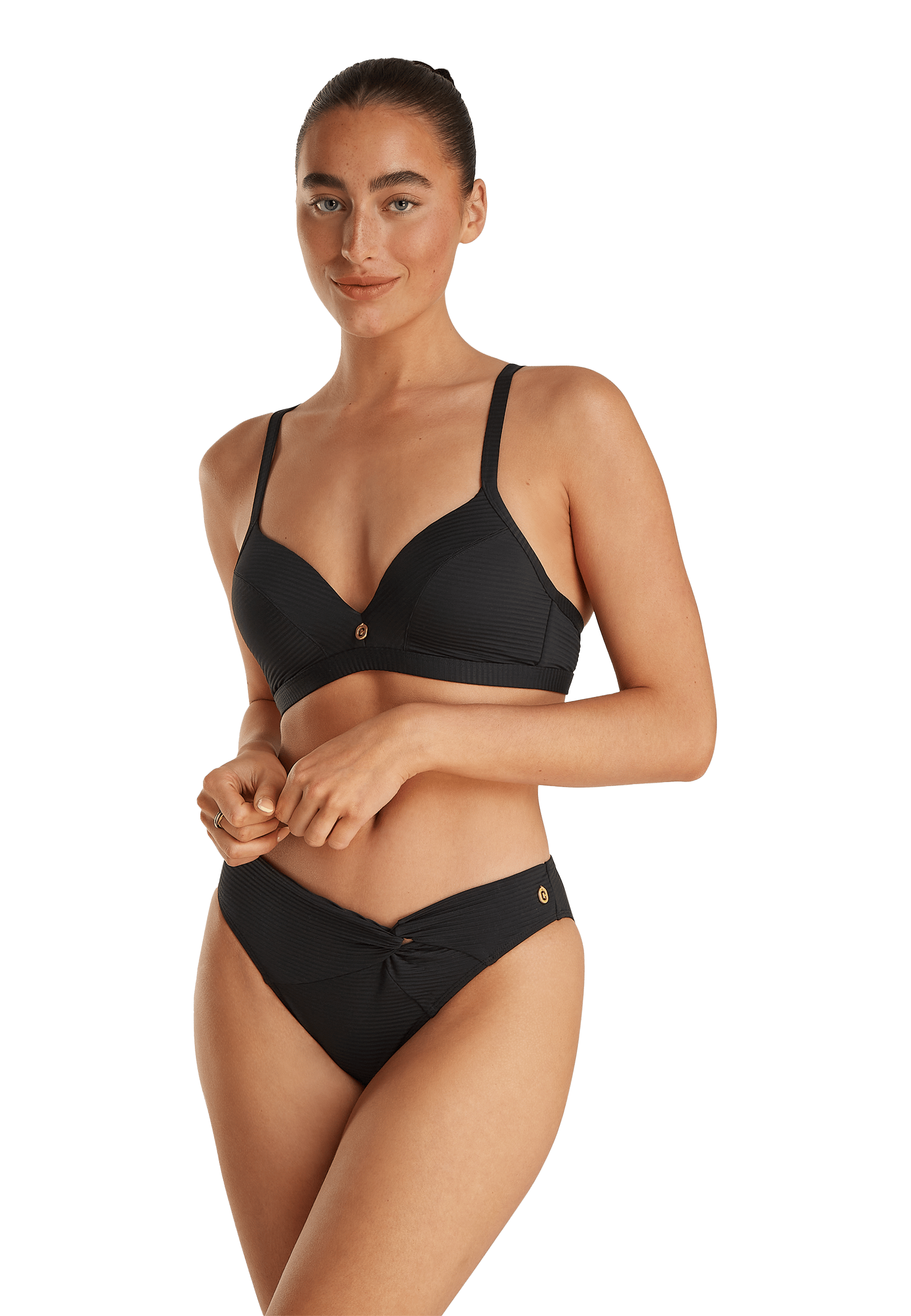 Knot bikini bottom zwart maat 36