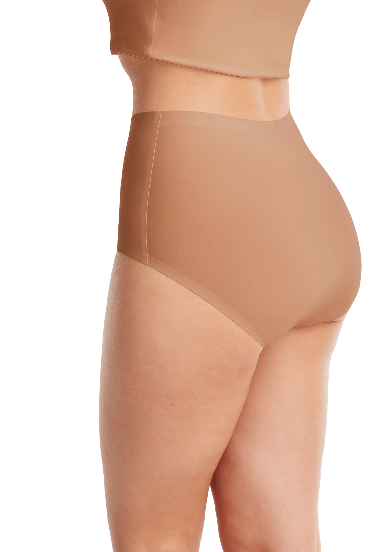 Secrets Maxi slip dames Invisible Colours Hoge dames taille slips Onzichtbaar Naadloos beige slips