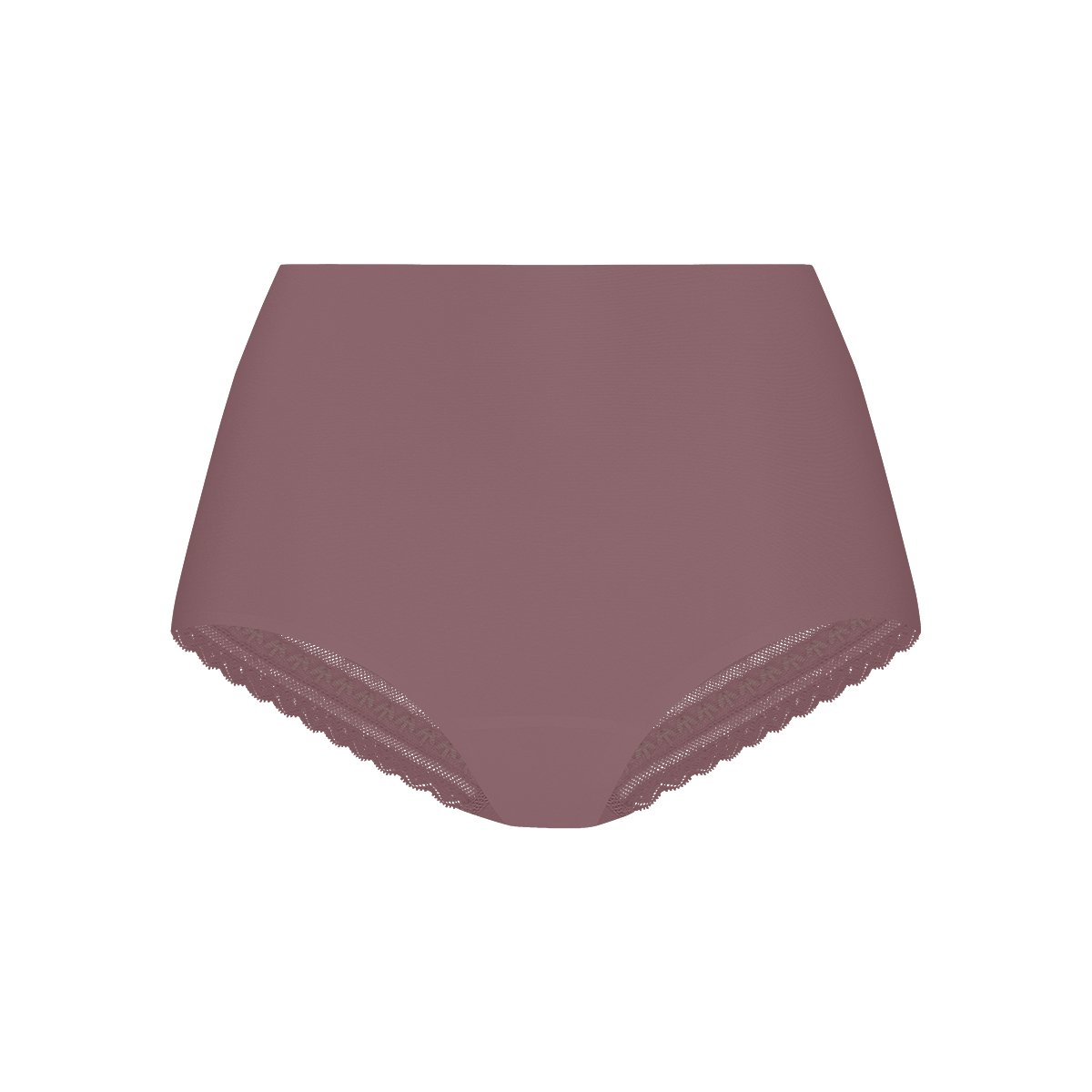 High waist met kant mauve maat 2XL