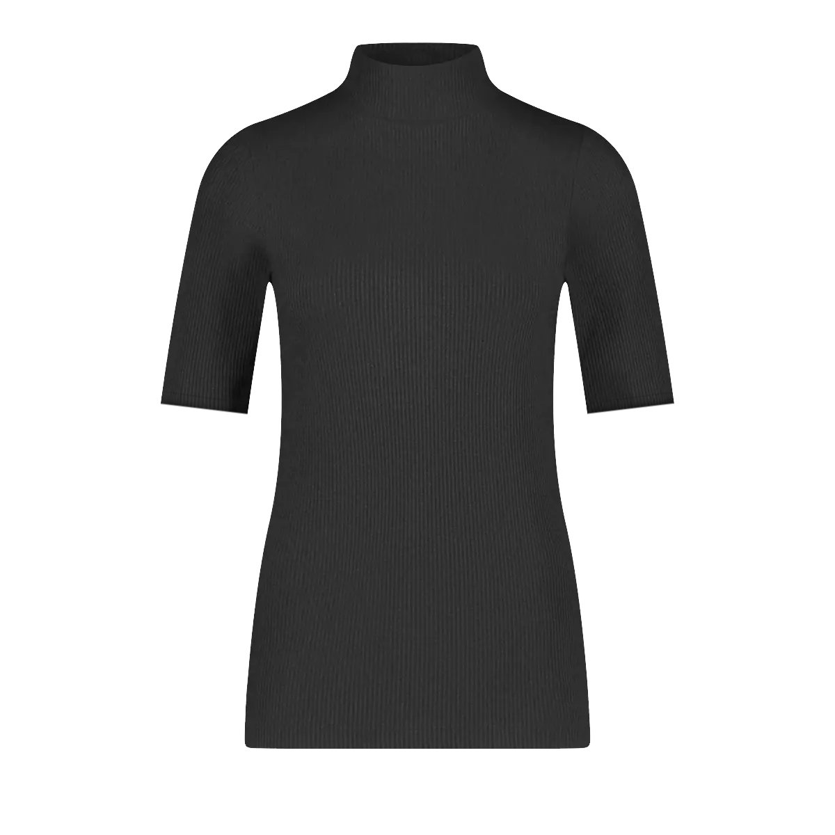 Thermo t-shirt zwart rib maat L