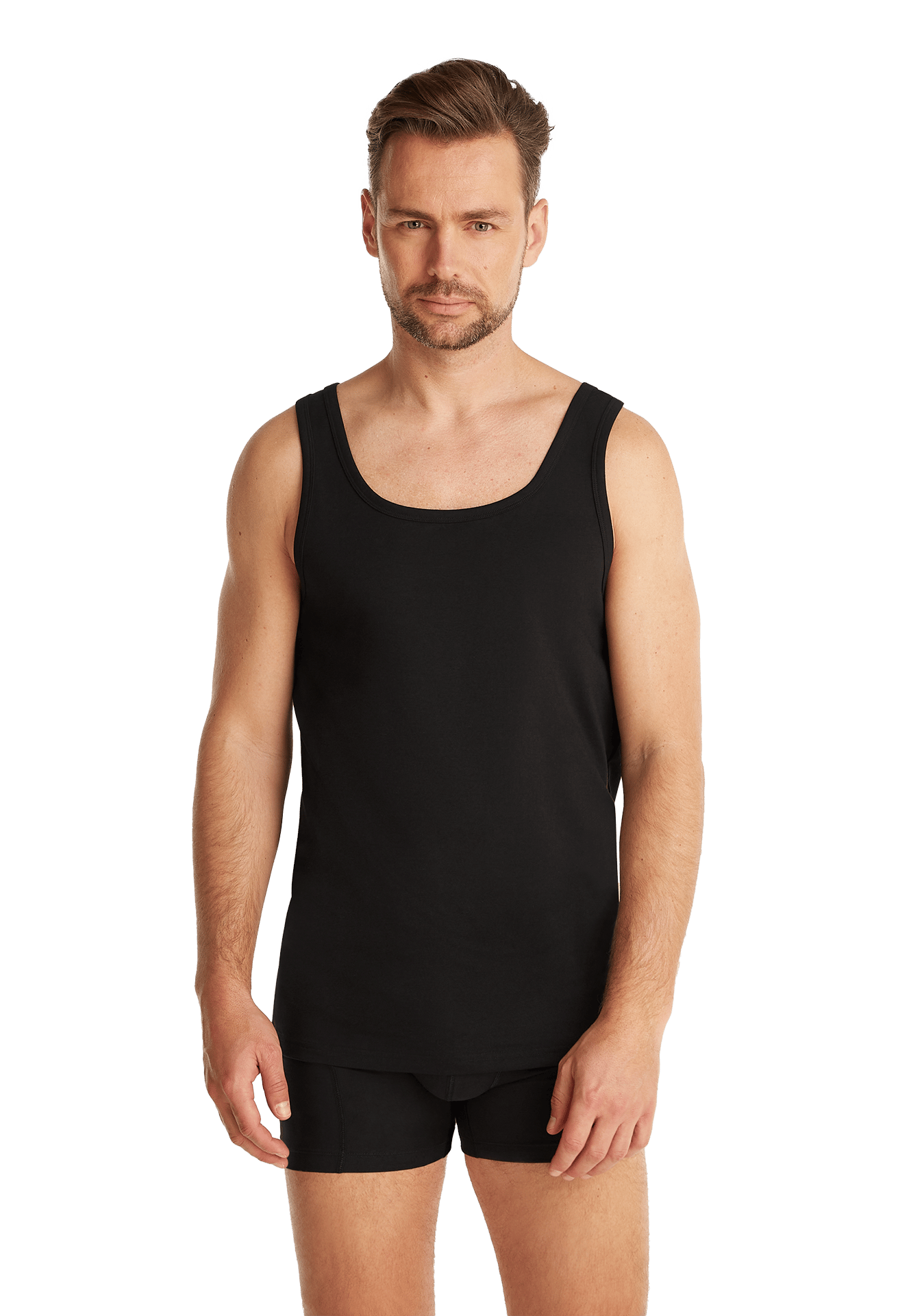 2 Pack Basics Heren singlet 32324 Biologisch katoenen heren onderhemd hemd heren