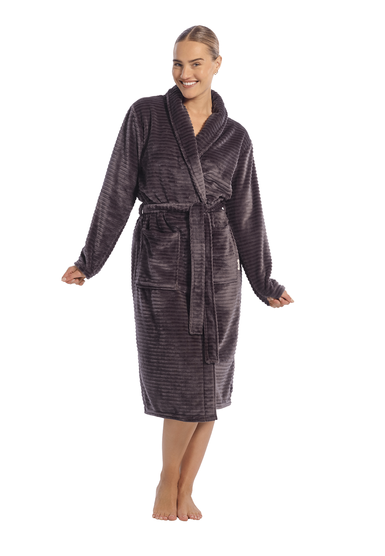 Badjas dark grey maat XL