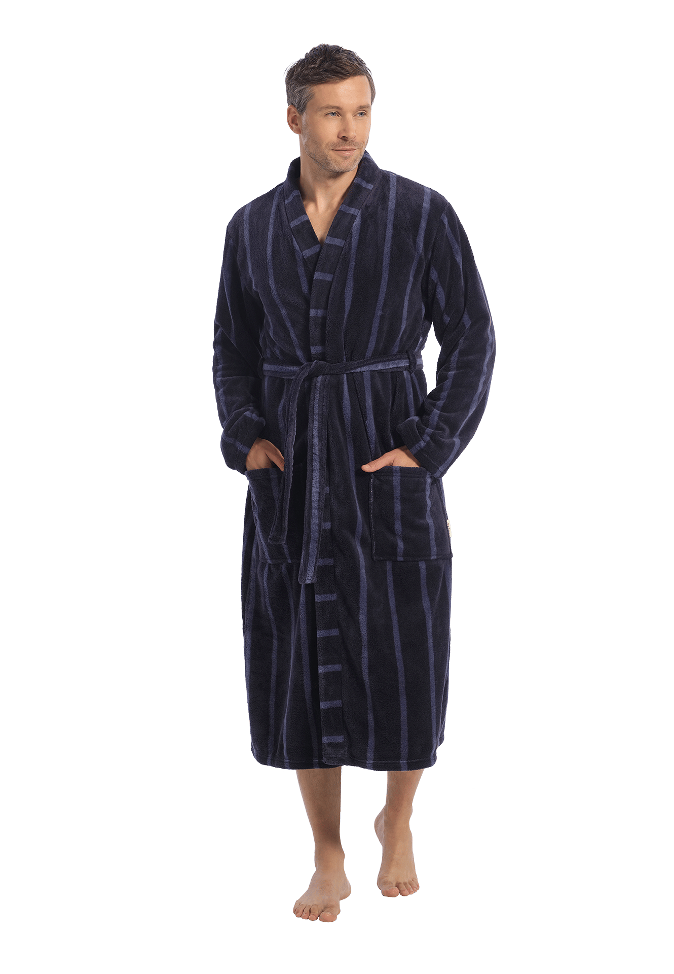 Badjas blue stripe maat 2XL
