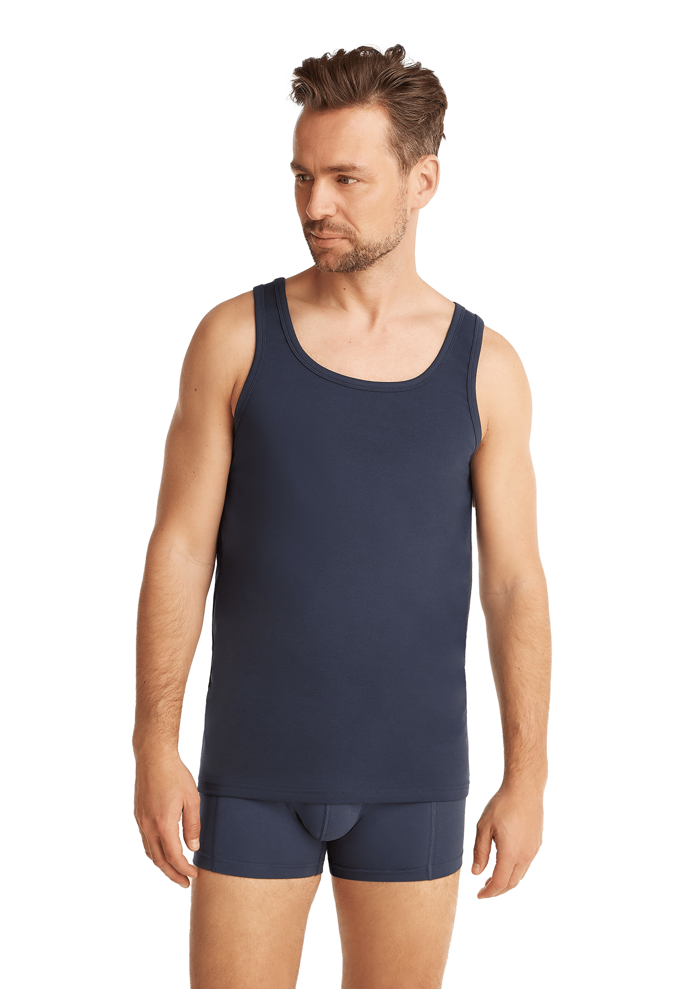 2 Pack Basics Heren singlet 32324 Biologisch katoenen heren onderhemd hemd heren