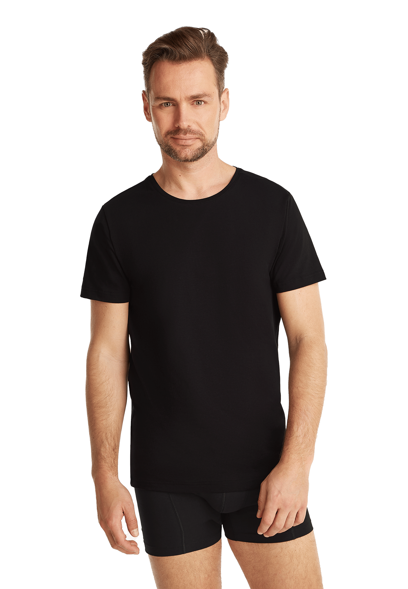 2 Pack heren ondershirts biologisch katoen Mannen T shirts korte mouwen Wit en zwart