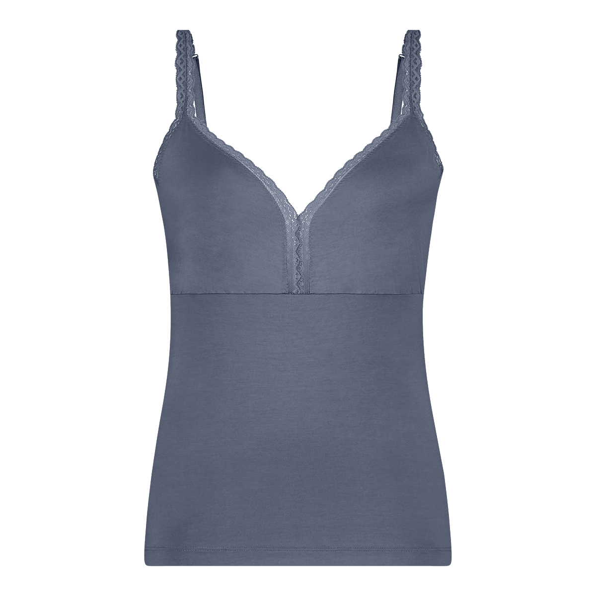 Ten Cate - Secrets Spaghetti Top V-Neck Indigo Blue - maat L - Blauw