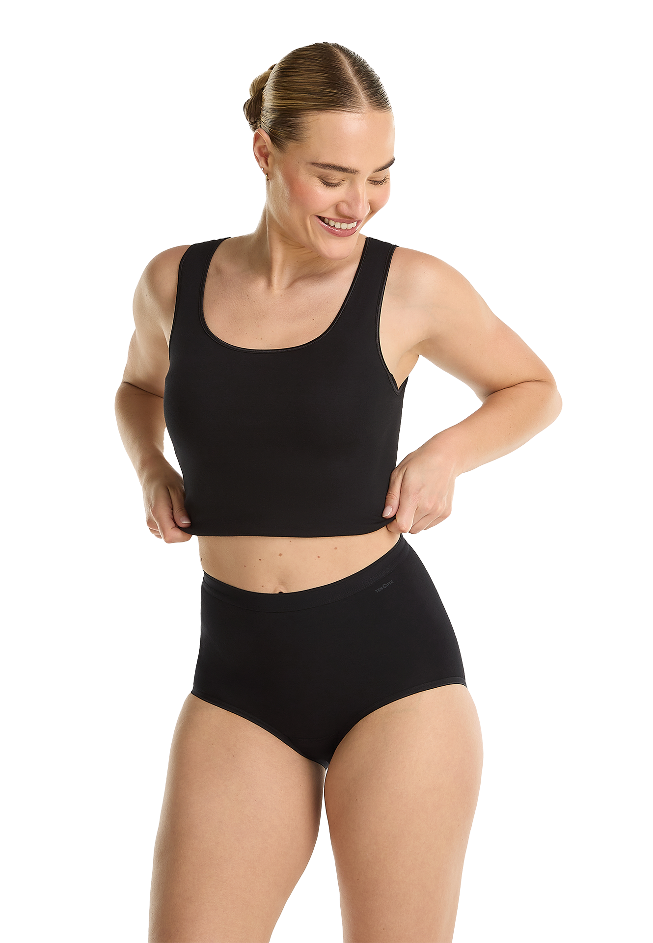 high waist zwart 2 pack