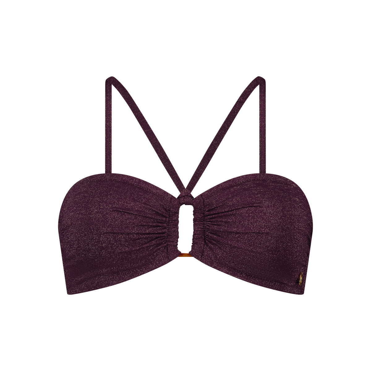 Bandeau bikini wine red