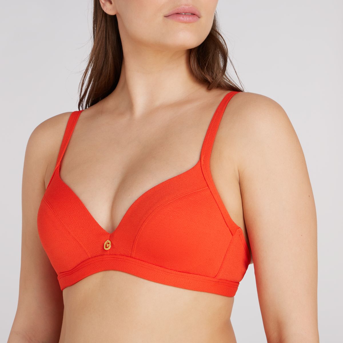 triangle bikini top summer red relief