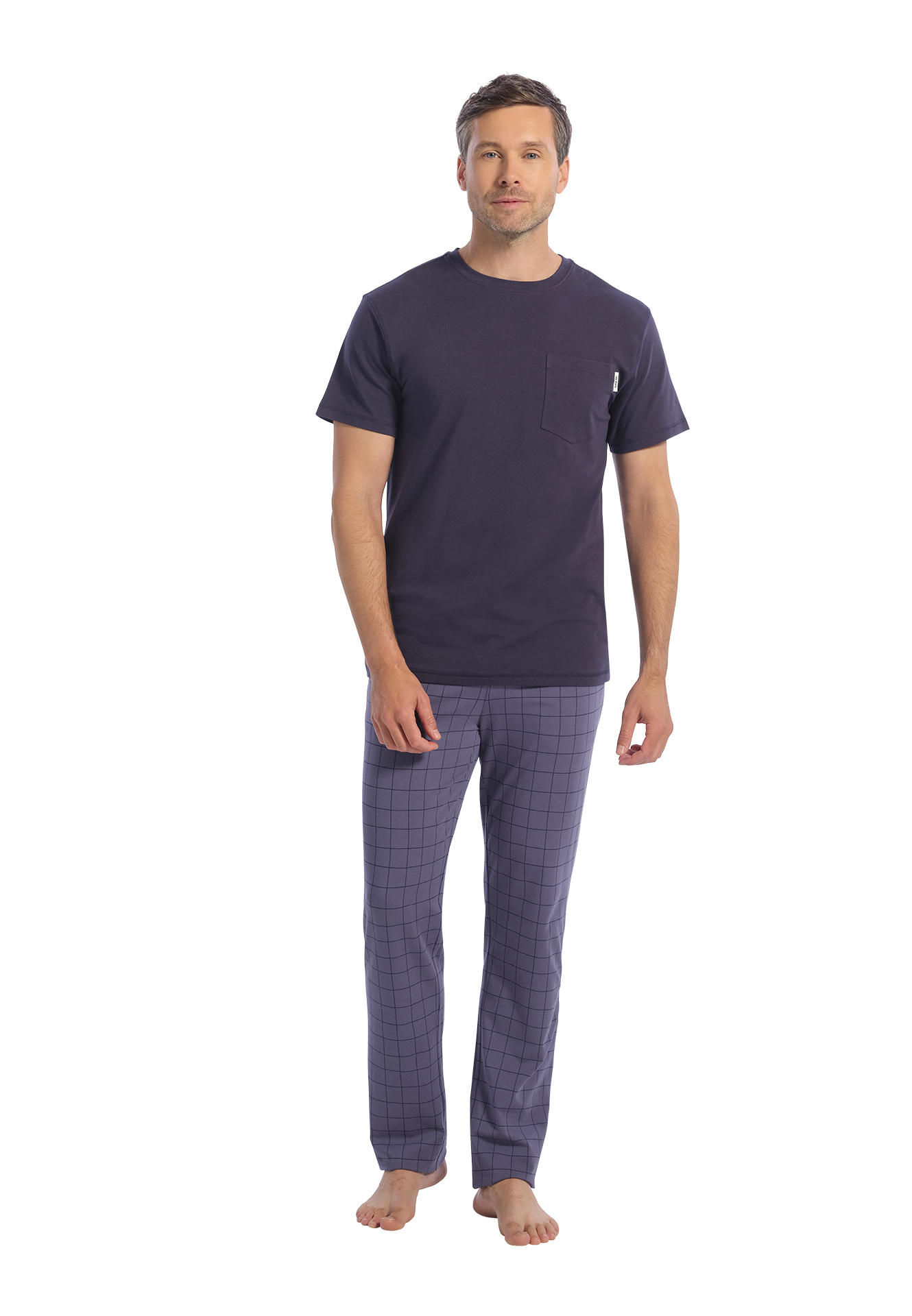 Pyjama set indigo check 