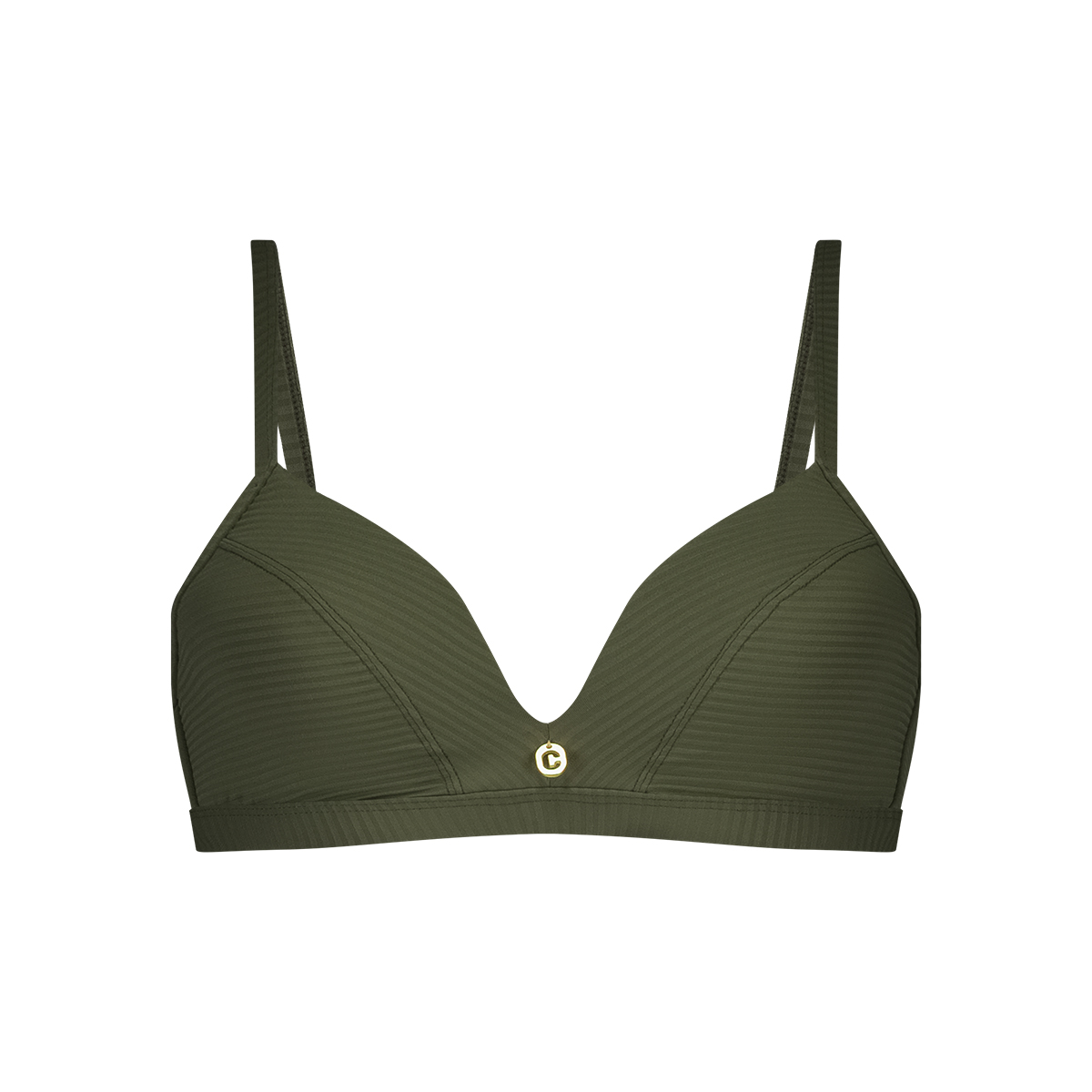 Triangle bikini top deep olive 