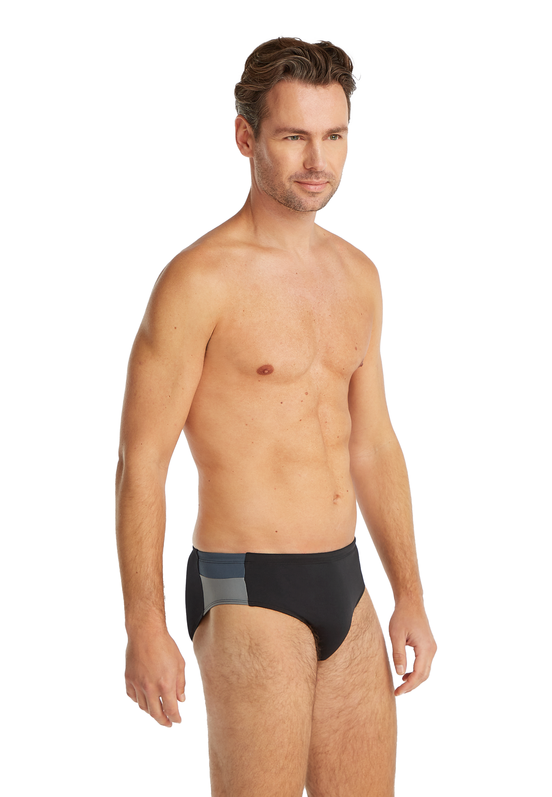 Swim brief nero / grey 