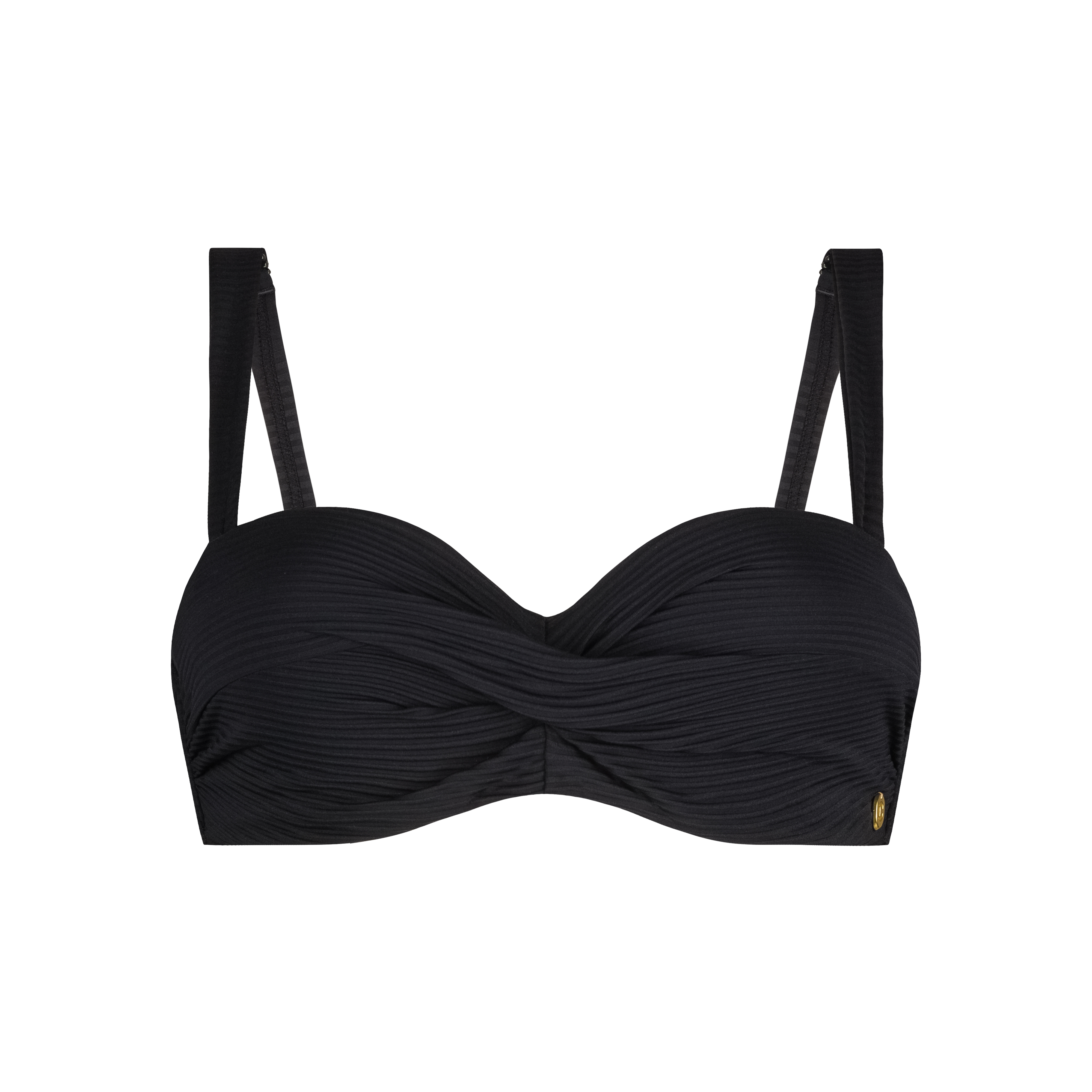 Twisted bikini top zwart 