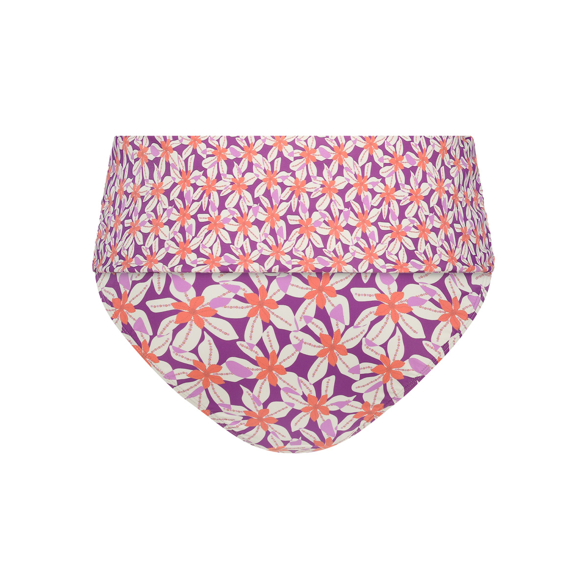 Flipover bikini bottom summer flowers