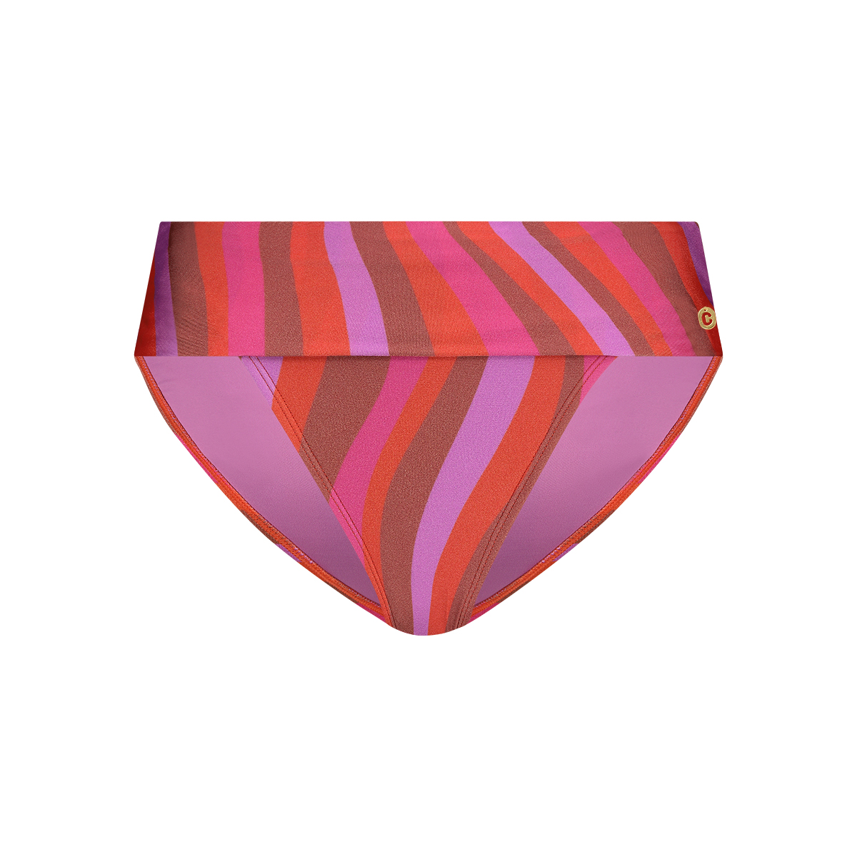 Flipover bikini bottom shiny wave