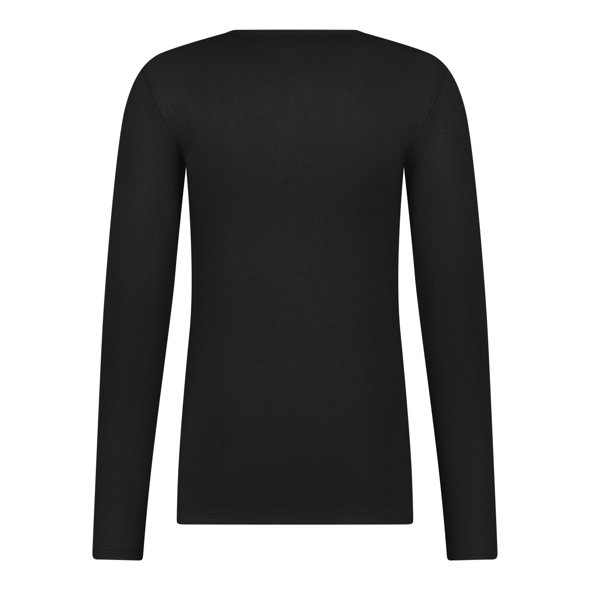 Thermo t-shirt lange mouwen v-hals zwart