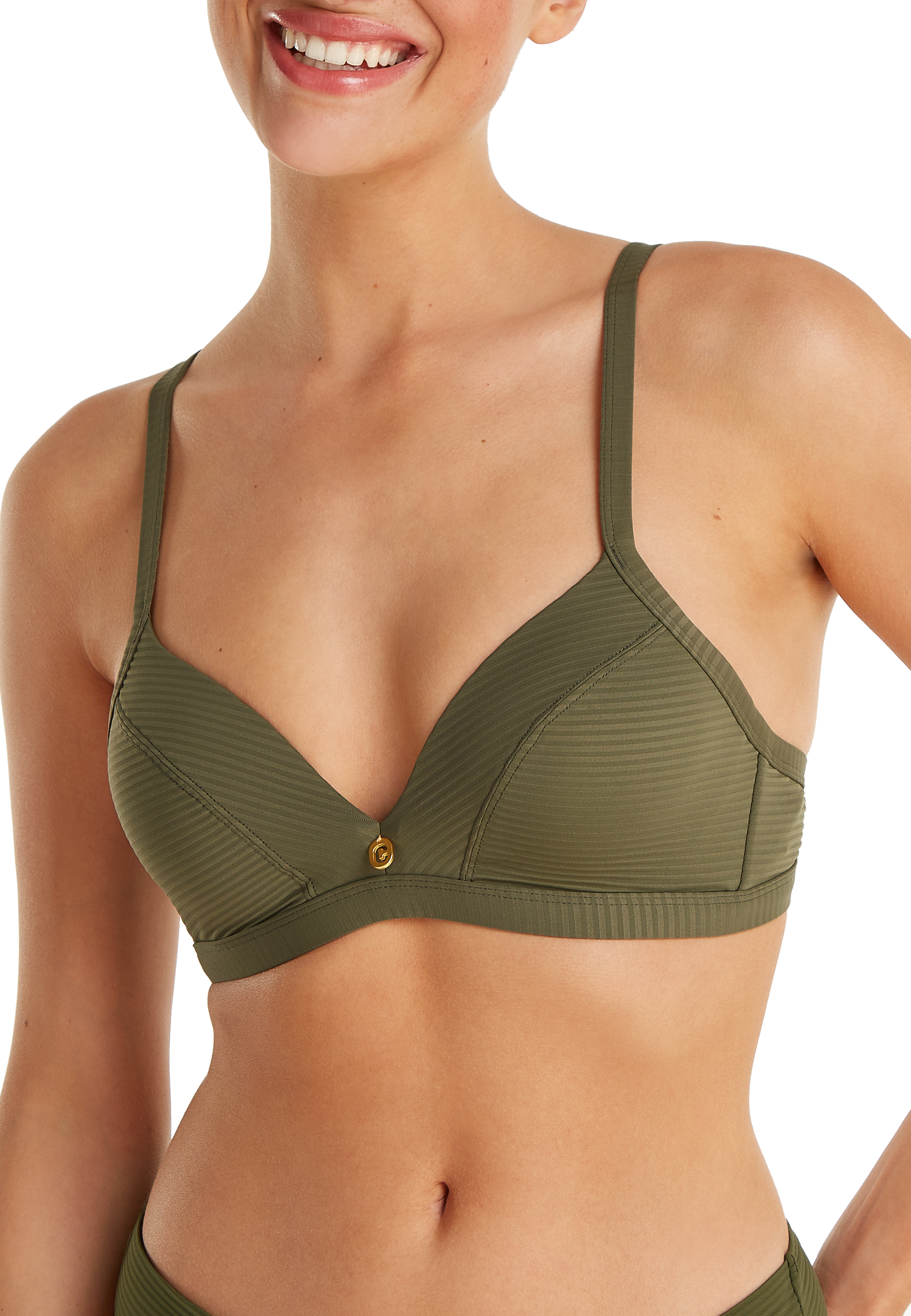 Triangle bikini top deep olive 