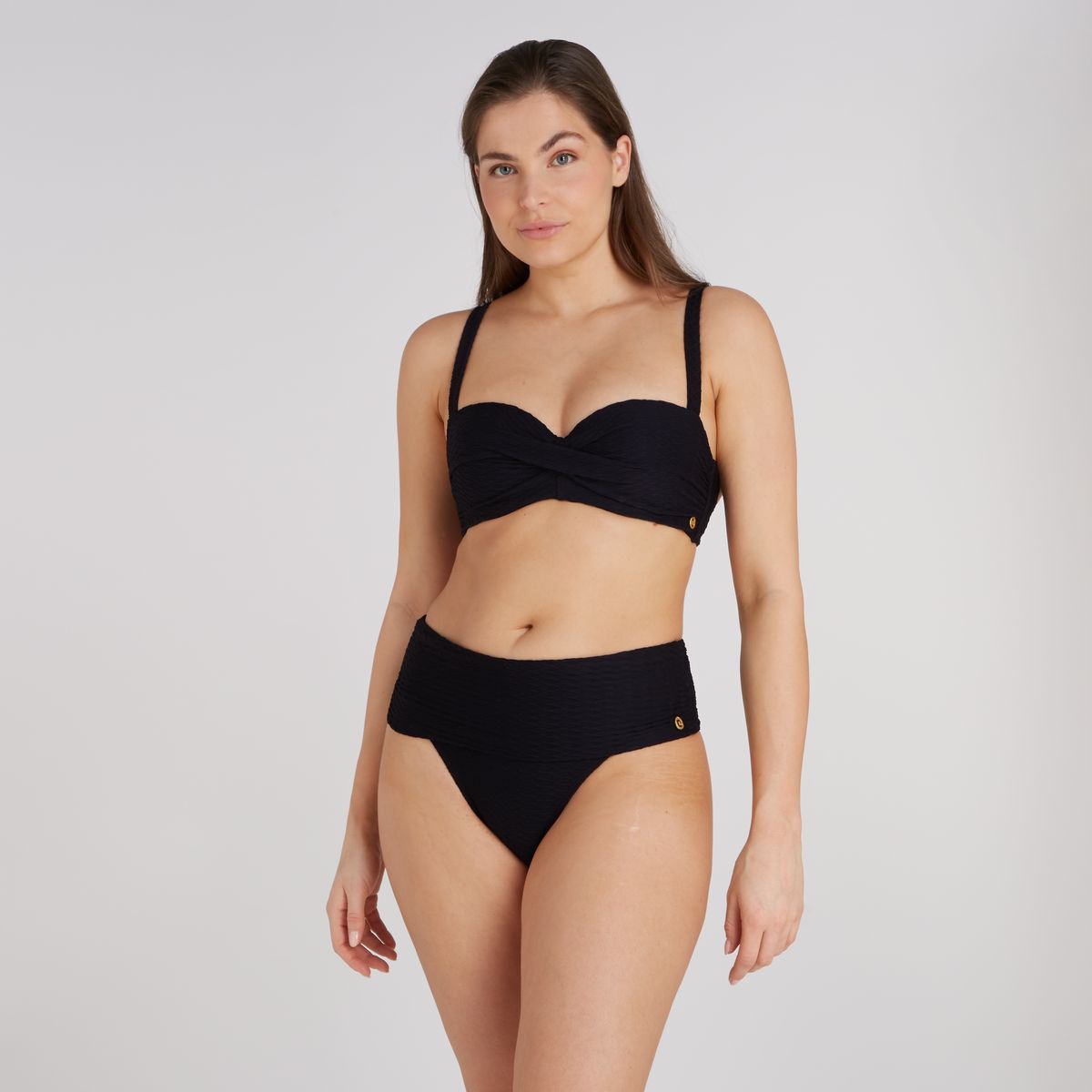 Flipover bikini bottom black snake 