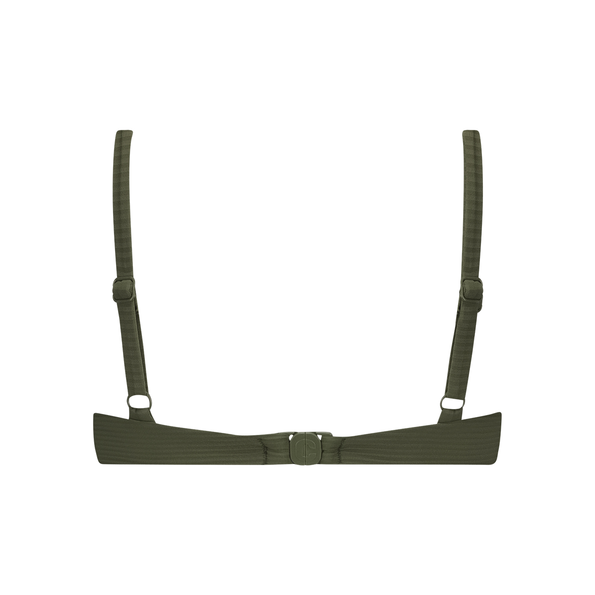 Plunge bikini top deep olive 