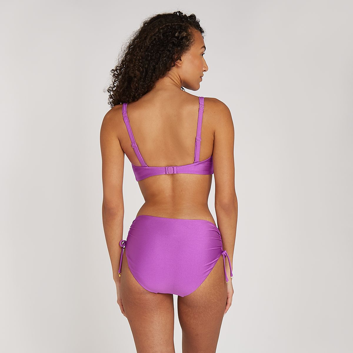 Bikini bottom midi bow shiny lilac