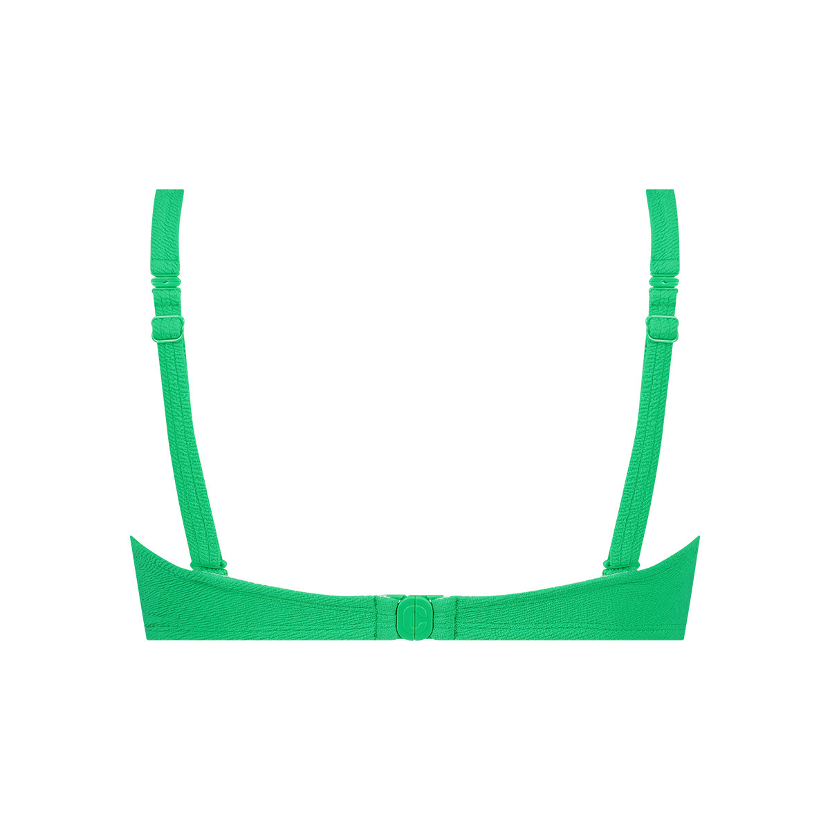 Twisted bikini top bright green relief