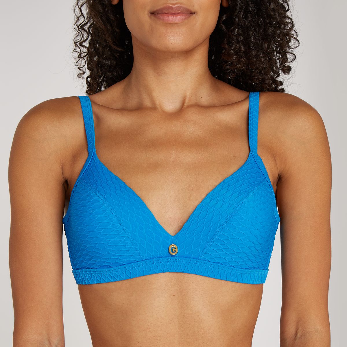 triangle bikini top blue snake