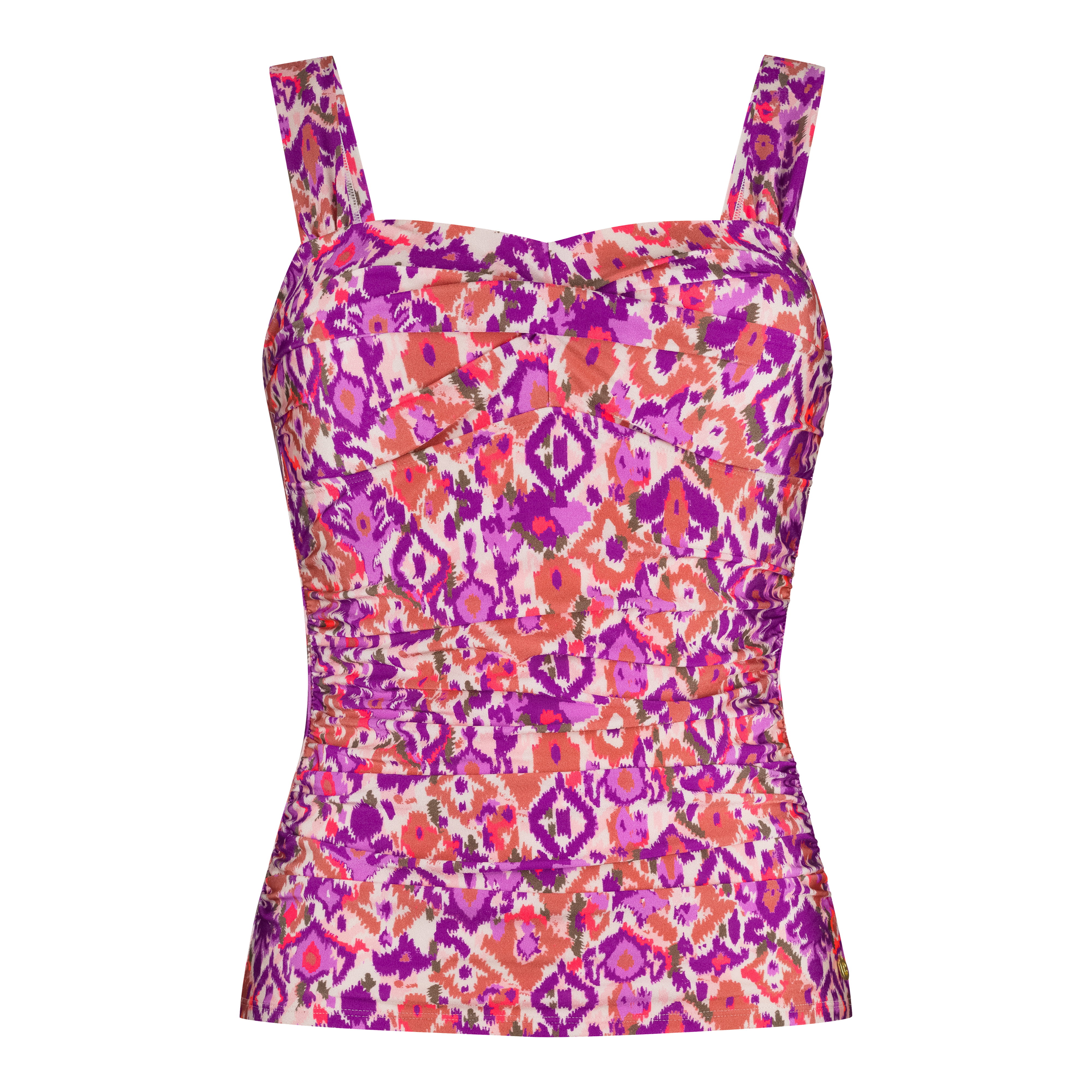 Twisted tankini top summer ikat 