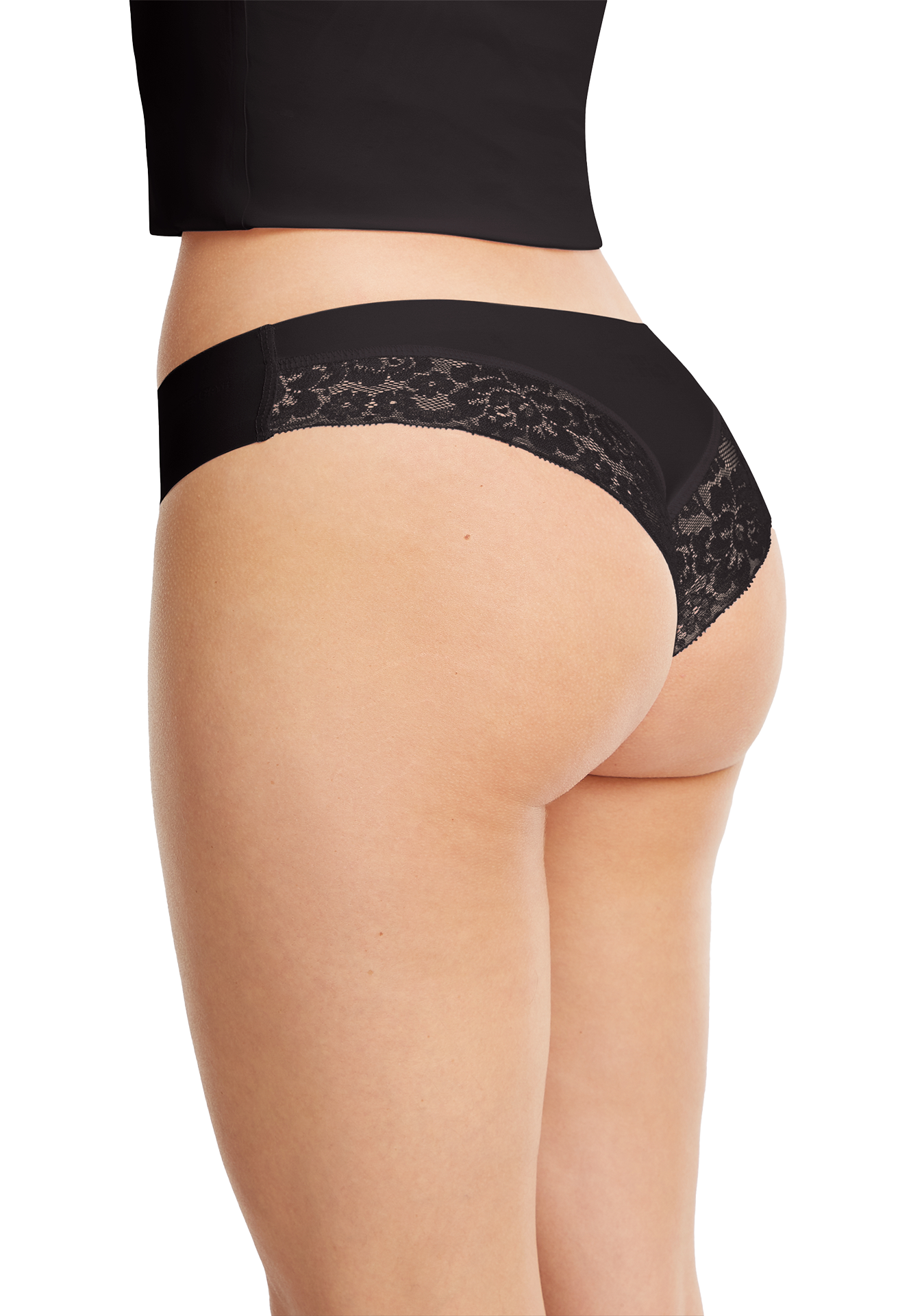 Brazilian met kant zwart