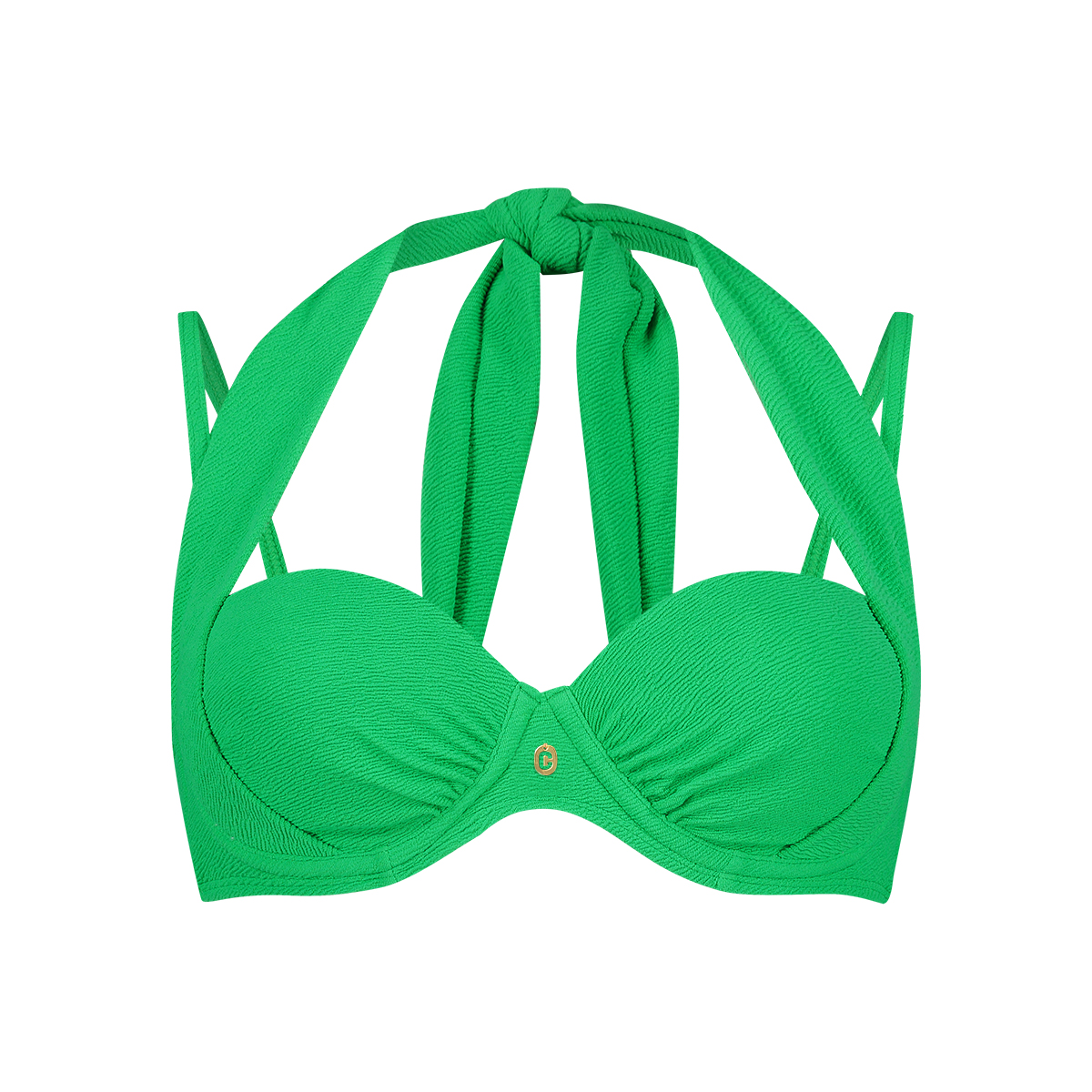 multiway bikini top bright green relief