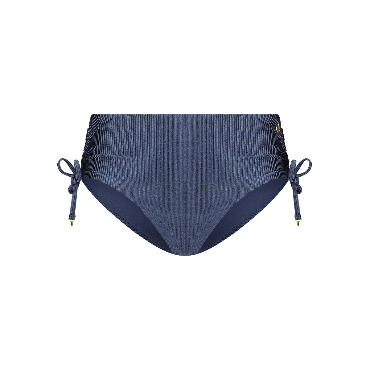 Bikini bottom midi bow shiny indigo