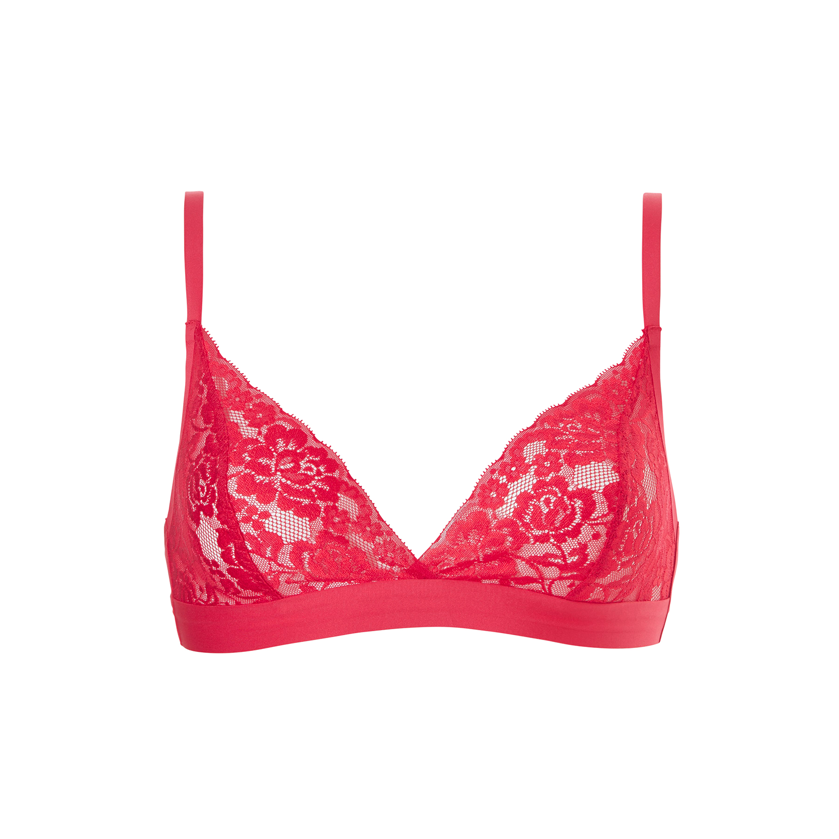 bralette met kant rood
