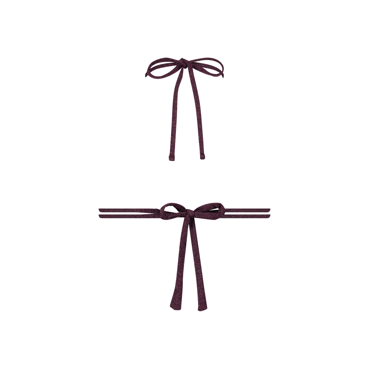 Triangle removable padding bikini wine red