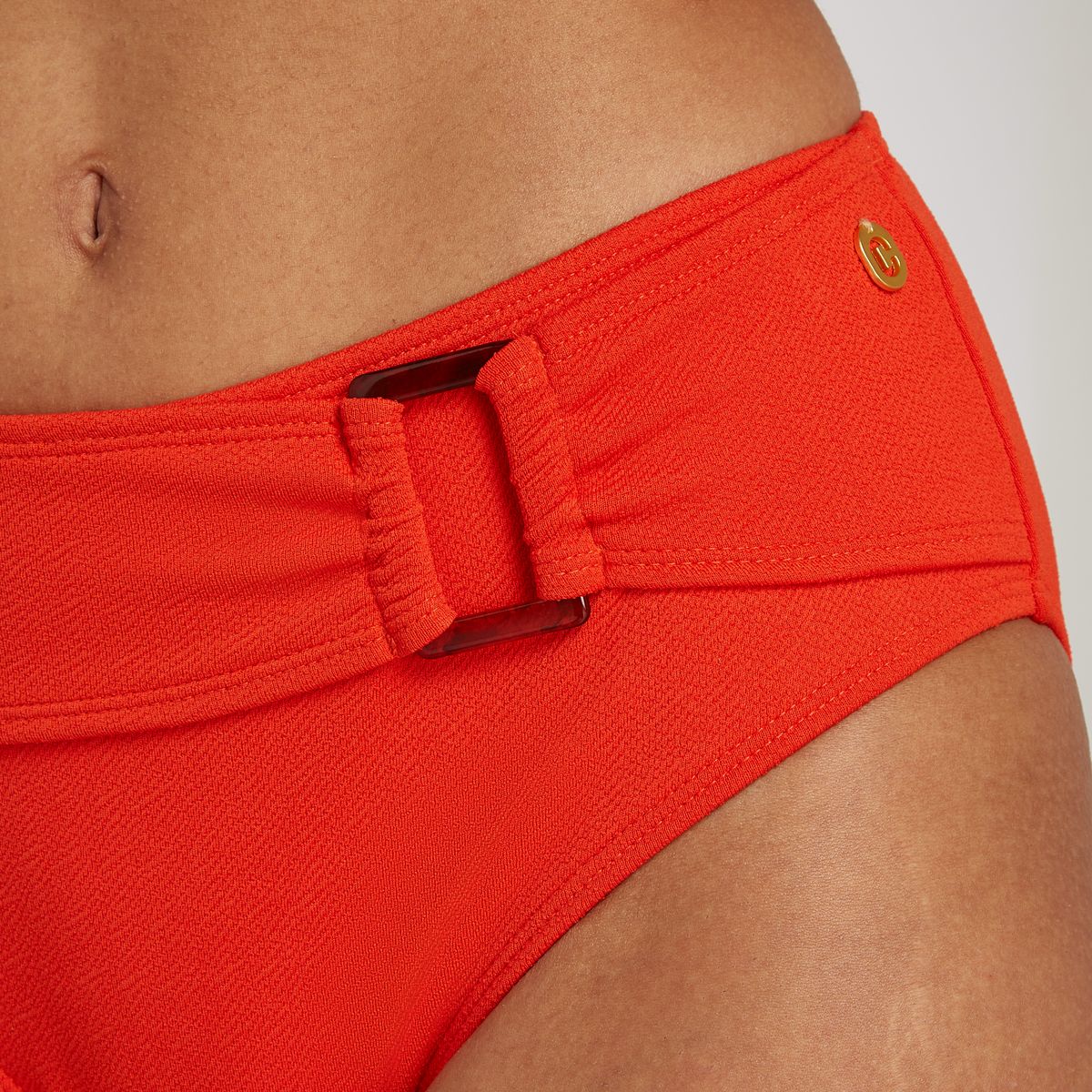 Bikini bottom buckle summer red relief