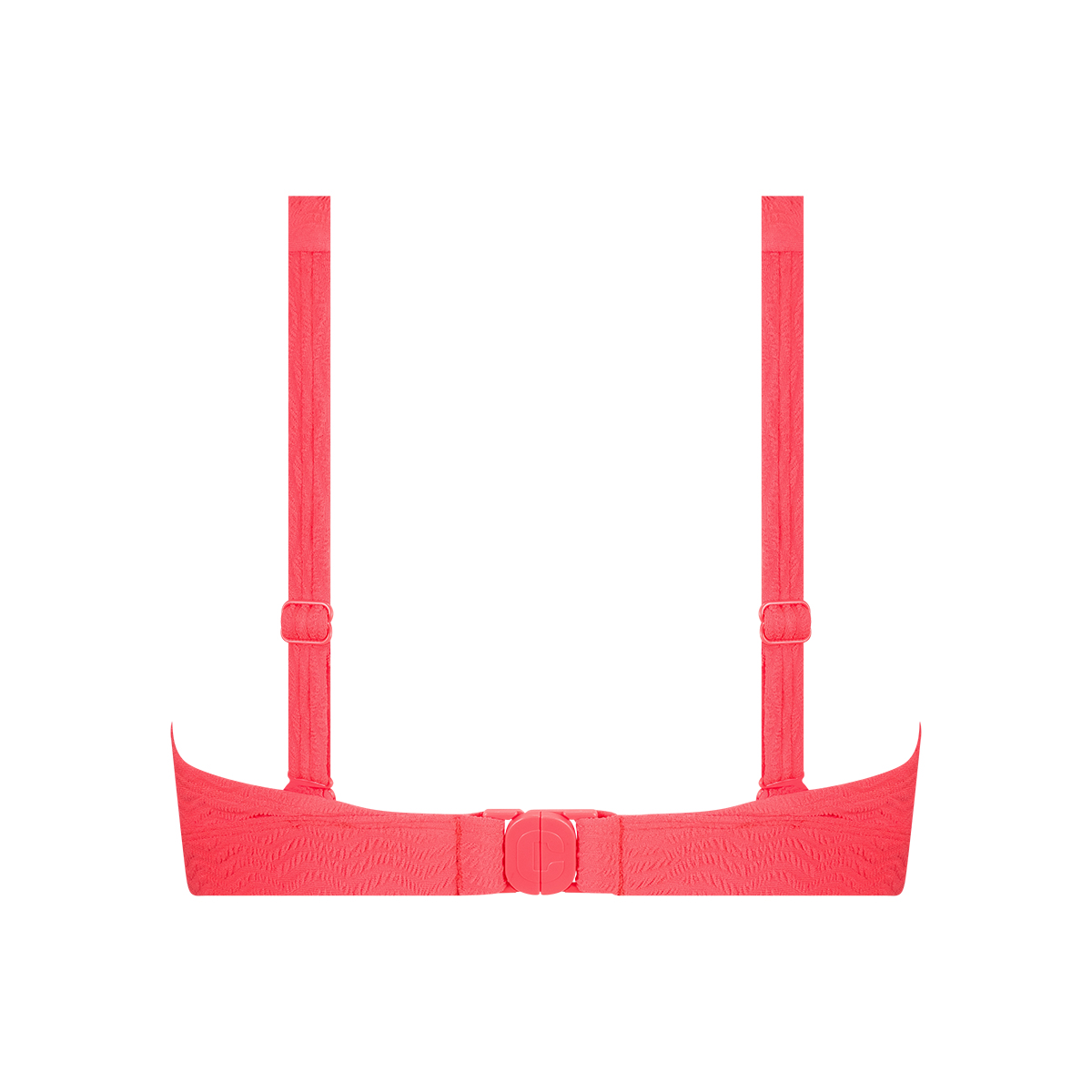 Triangle buckle push-up bikini sunset neon